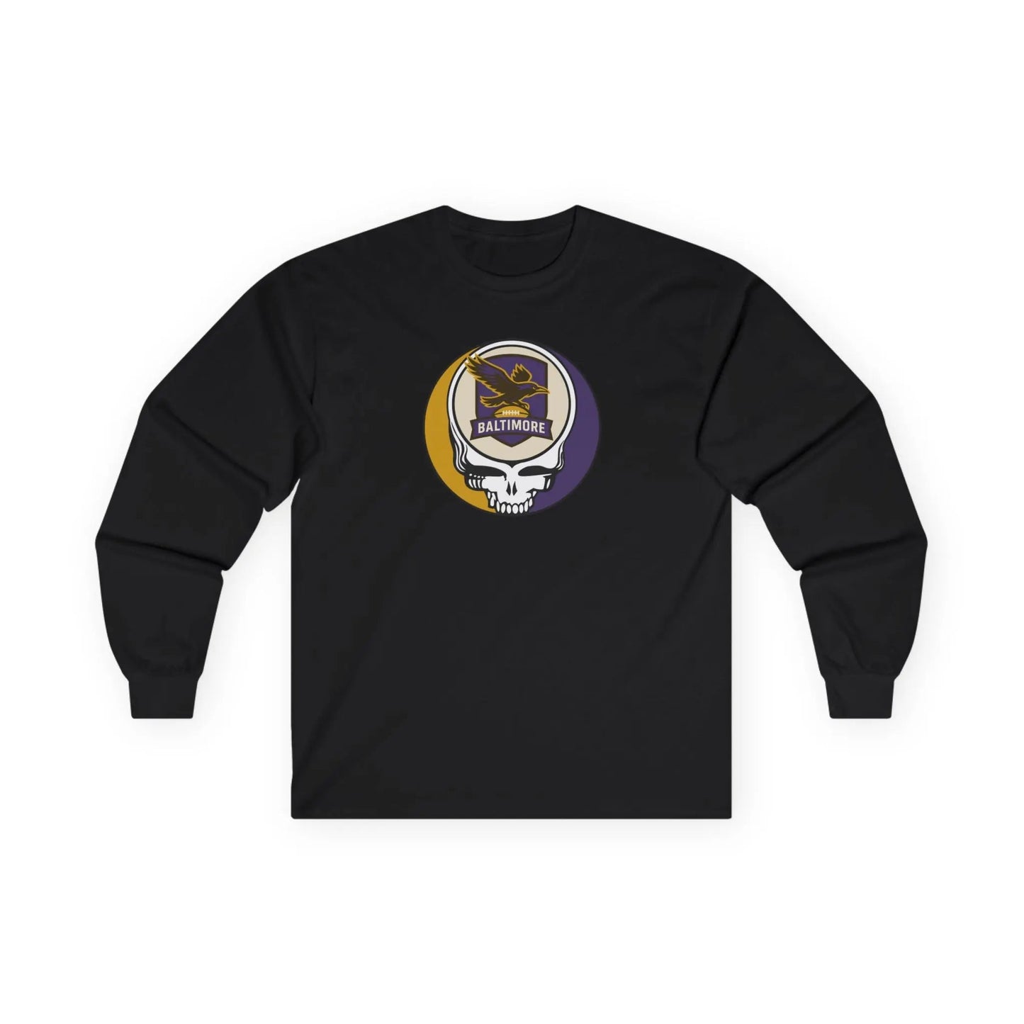 Grateful Dead Long Sleeve Ultra-Cotton Tee The Gridiron Collection Baltimore Ravens