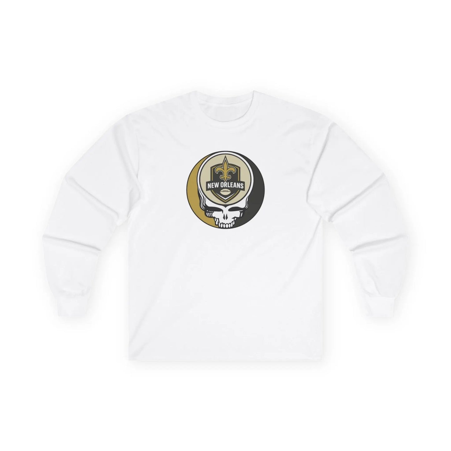 Ultra Cotton Long Sleeve Tee Eco-friendly Vintage Weight The Gridiron Collection New Orleans Saints Stealie