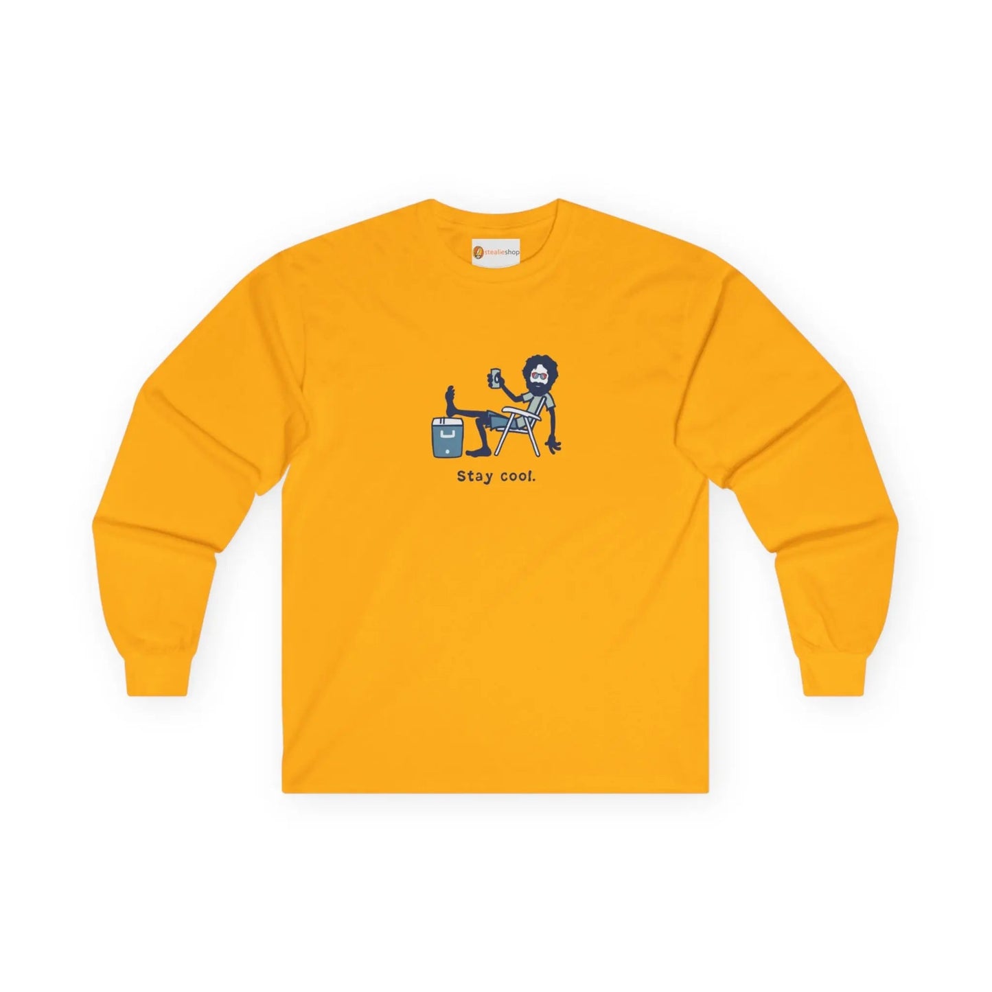 Grateful Dead Ultra-Cotton Long Sleeve Tee Life is dead Stay Cool Jerry