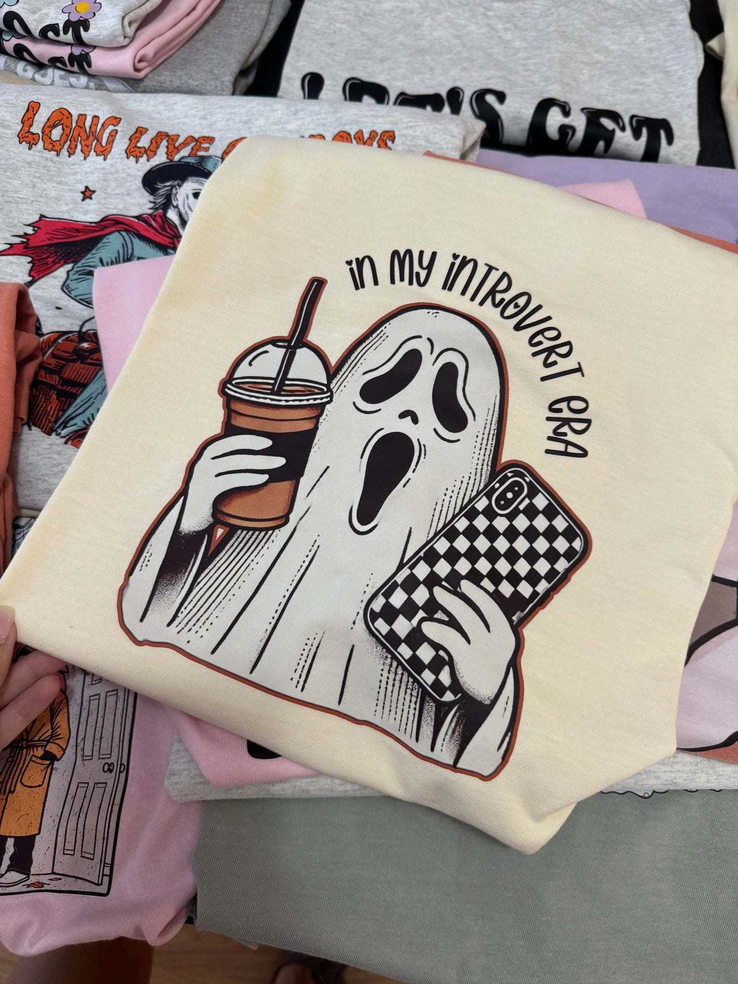 Introvert Era Ghost Tee & Sweatshirts Halloween Apparel