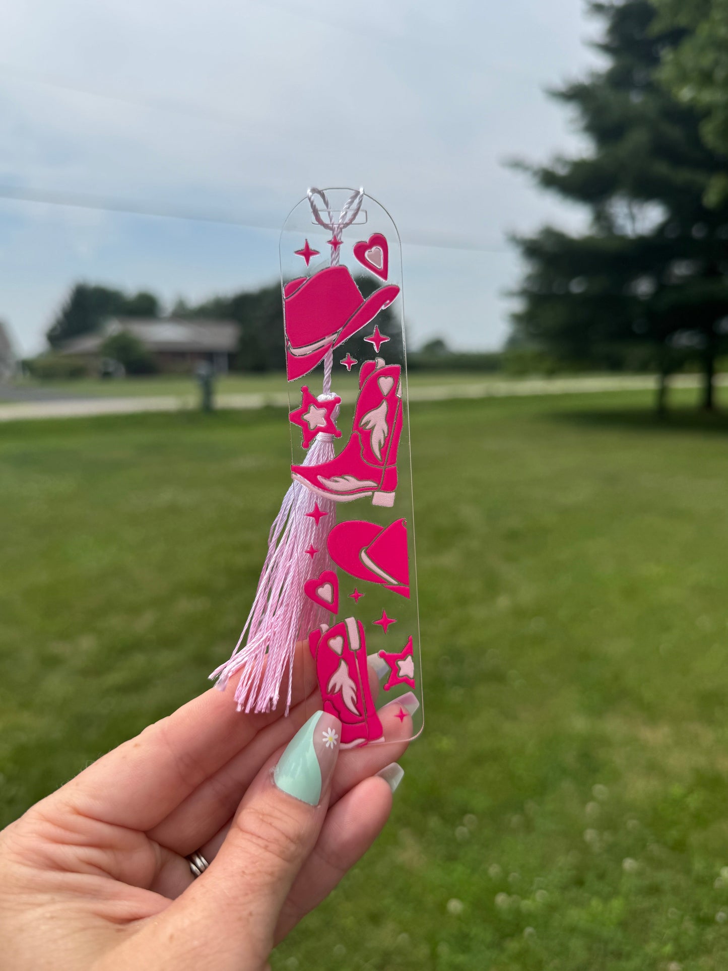 Acrylic Vibrant Bookmark Durable Bookmark Sawdust and Cedar