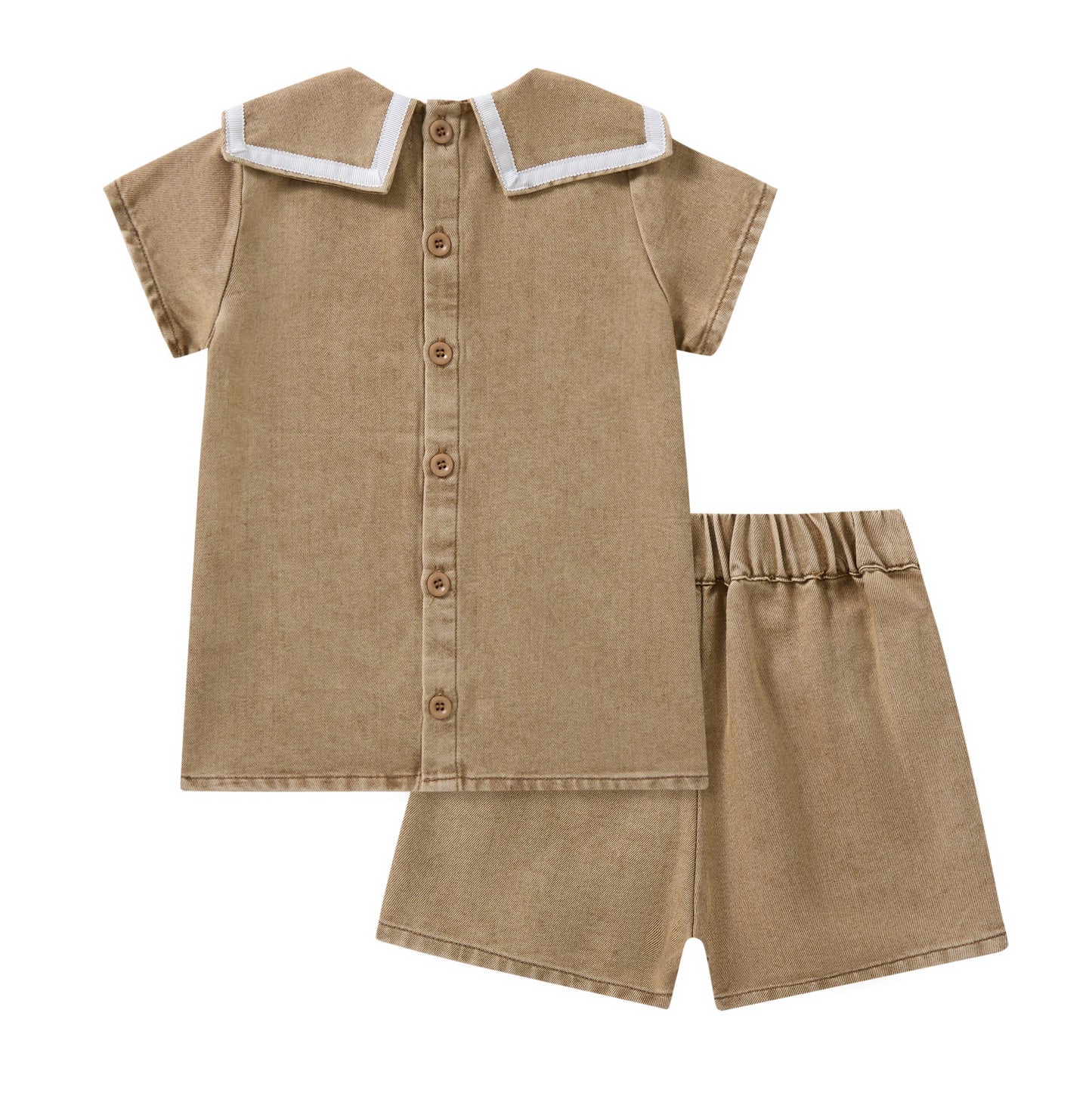 Tan Wash Boys Set