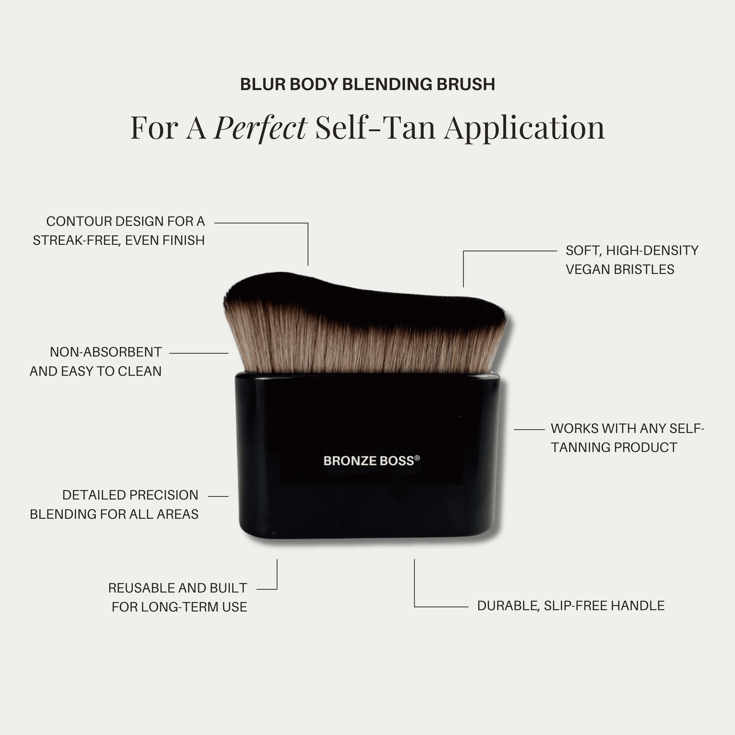 Blur Soft High-Density Body Blending Brush Bronze Boss LLC