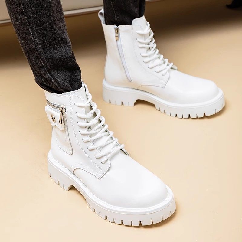 Leather High-Top Martin Boots Genuine Leather Footwear