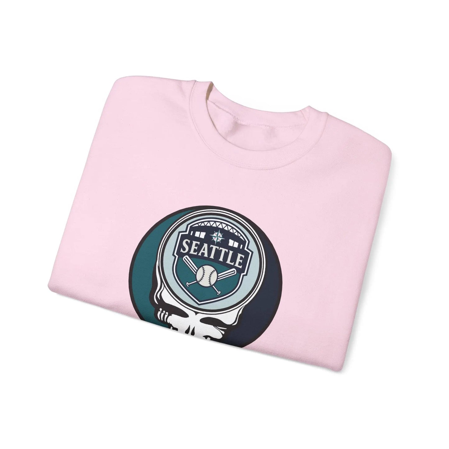 Grateful Dead Stealie Unisex Heavy Blend Crewneck Sweatshirt The Ballpark Collection Seattle Baseball Edition MLB