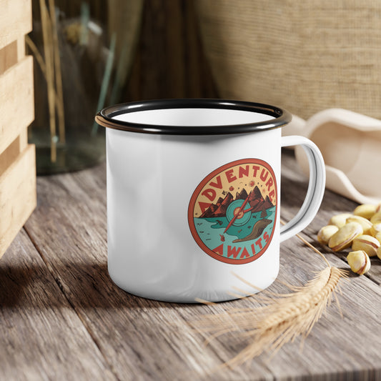 Enamel Camp Cup - Unique Adventure Awaits Travel Mug