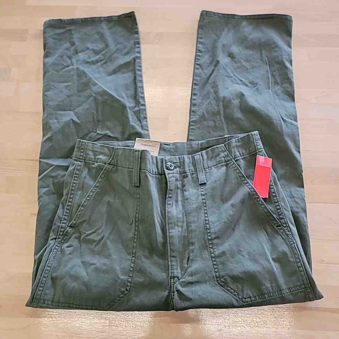 Levi Size 30 Green Surplus Straight Jeans Pants