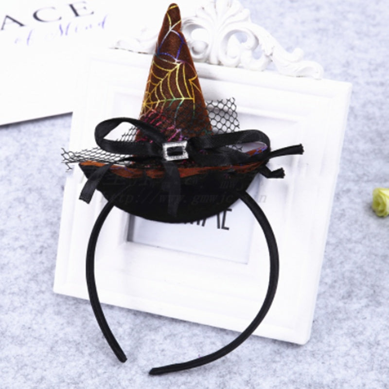 Pumpkin Witch Hat Halloween Headband Party Decoration Supplies