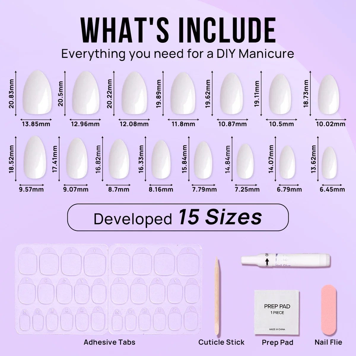 Milky Way Almond Nails - Press On Nails