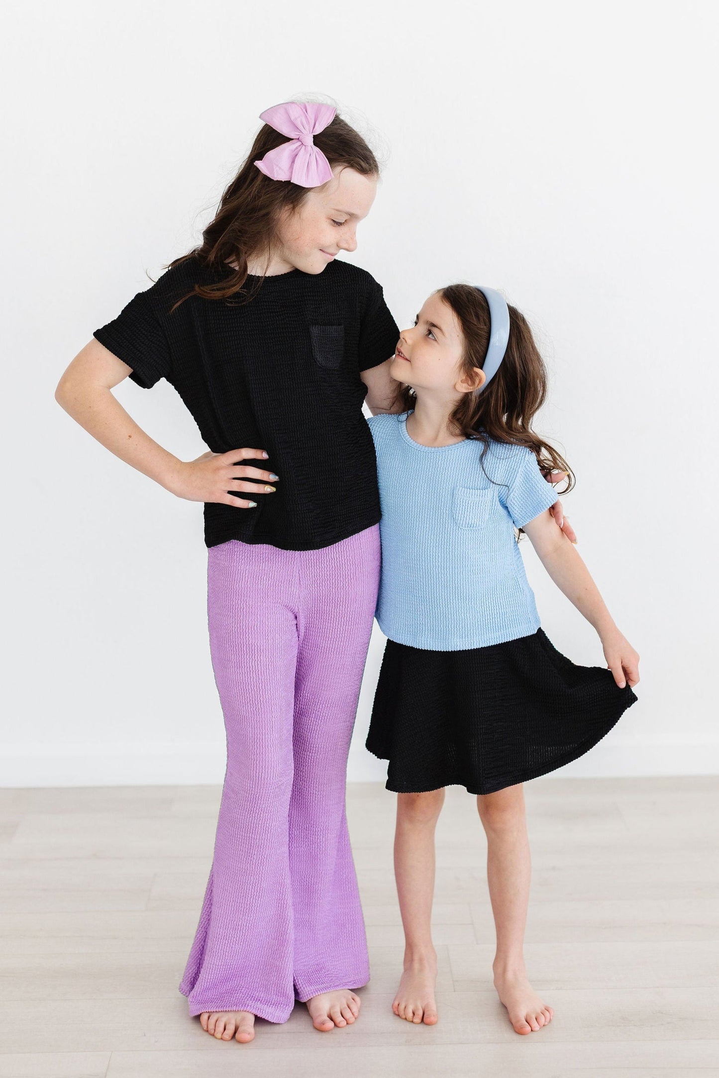Black Scrunchy Twirl Skort Attached Shorts Skort Mila & Rose