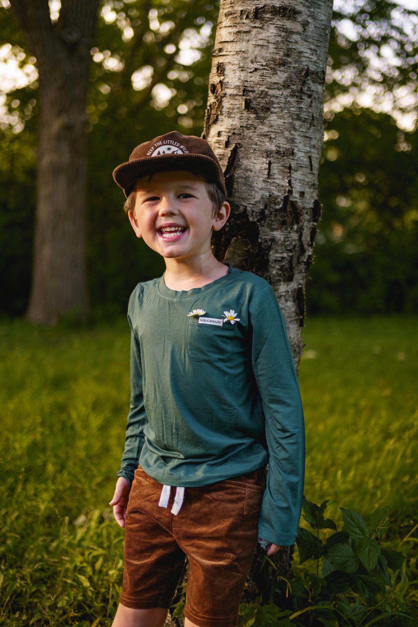 Hunter Green Bamboo Soft Stretch Shirt Nature is My Playground