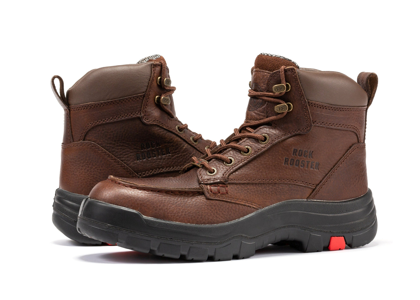 Zumbro Wide Soft Toe Work Boots 6 inch Rubber Outsole ROCKROOSTER