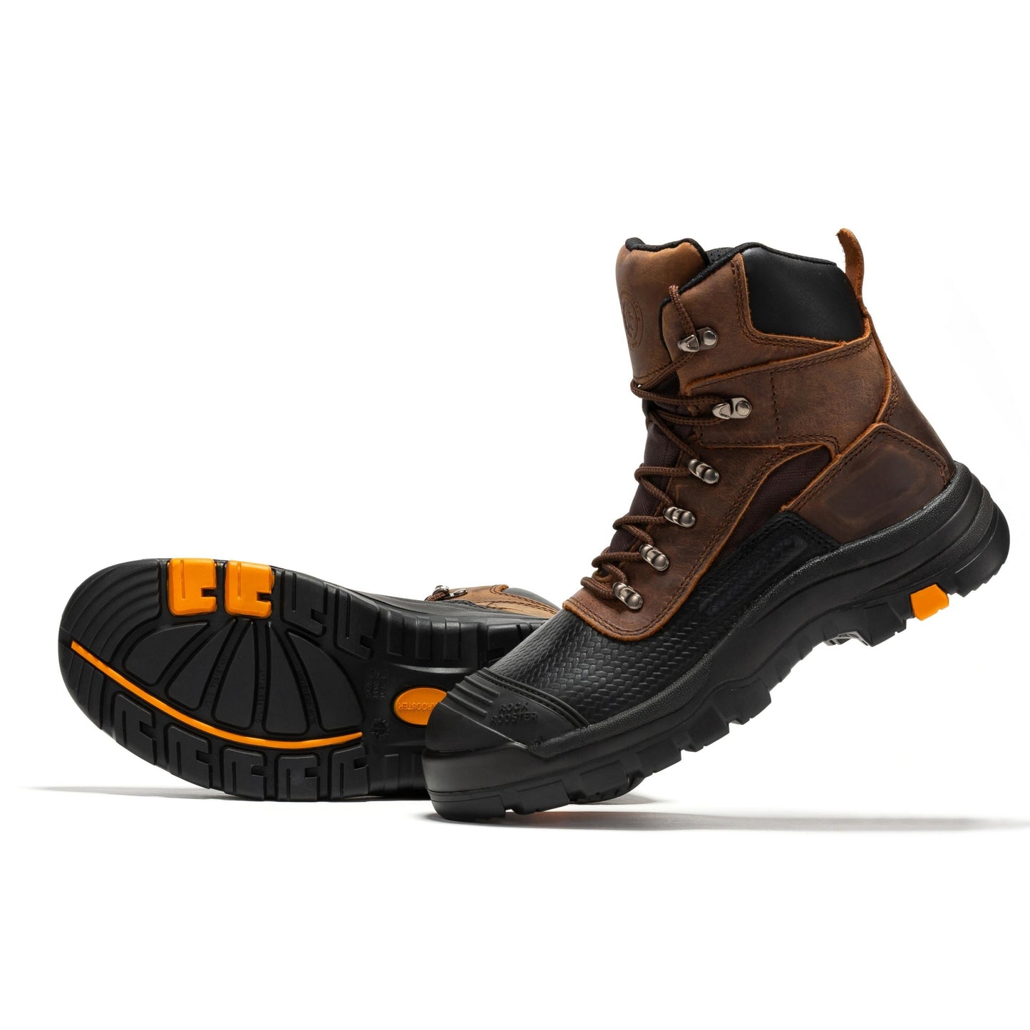 ROCKROOSTER Waterproof Steel Toe Leather Work Boots 6 Inch AK216 Sedona