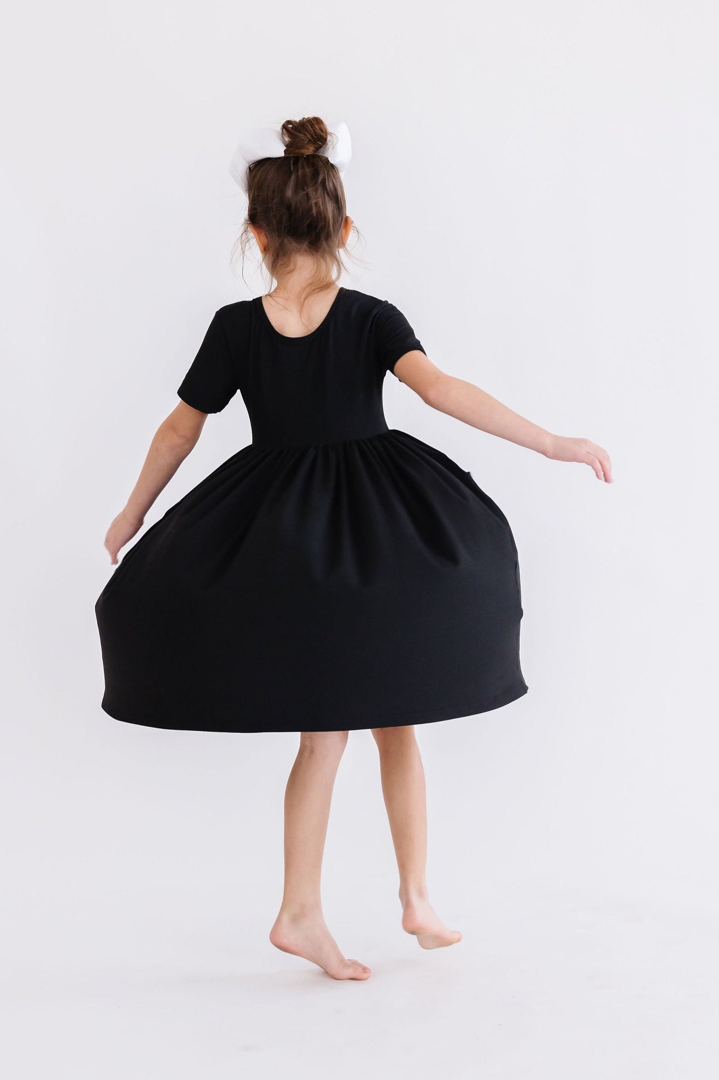 Black Pocket Twirl Dress S/S Dress Mila & Rose