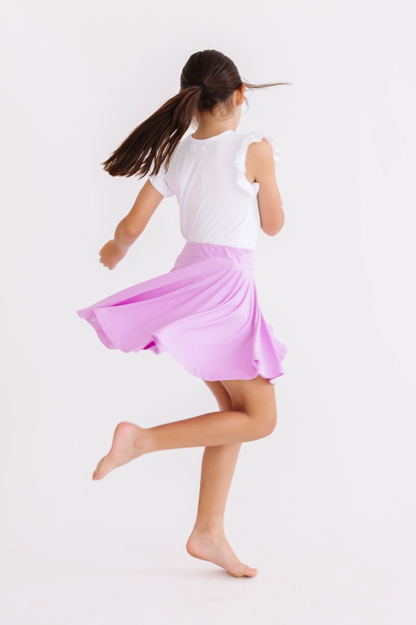 Bright Lilac Twirl Skort with Attached Shorts Mila & Rose