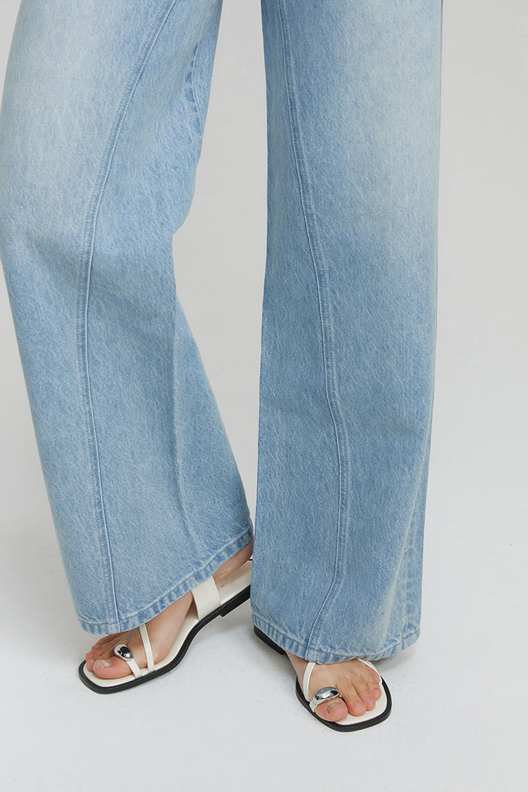 High Rise Baggy Jeans Wide Leg Full Length Angeles