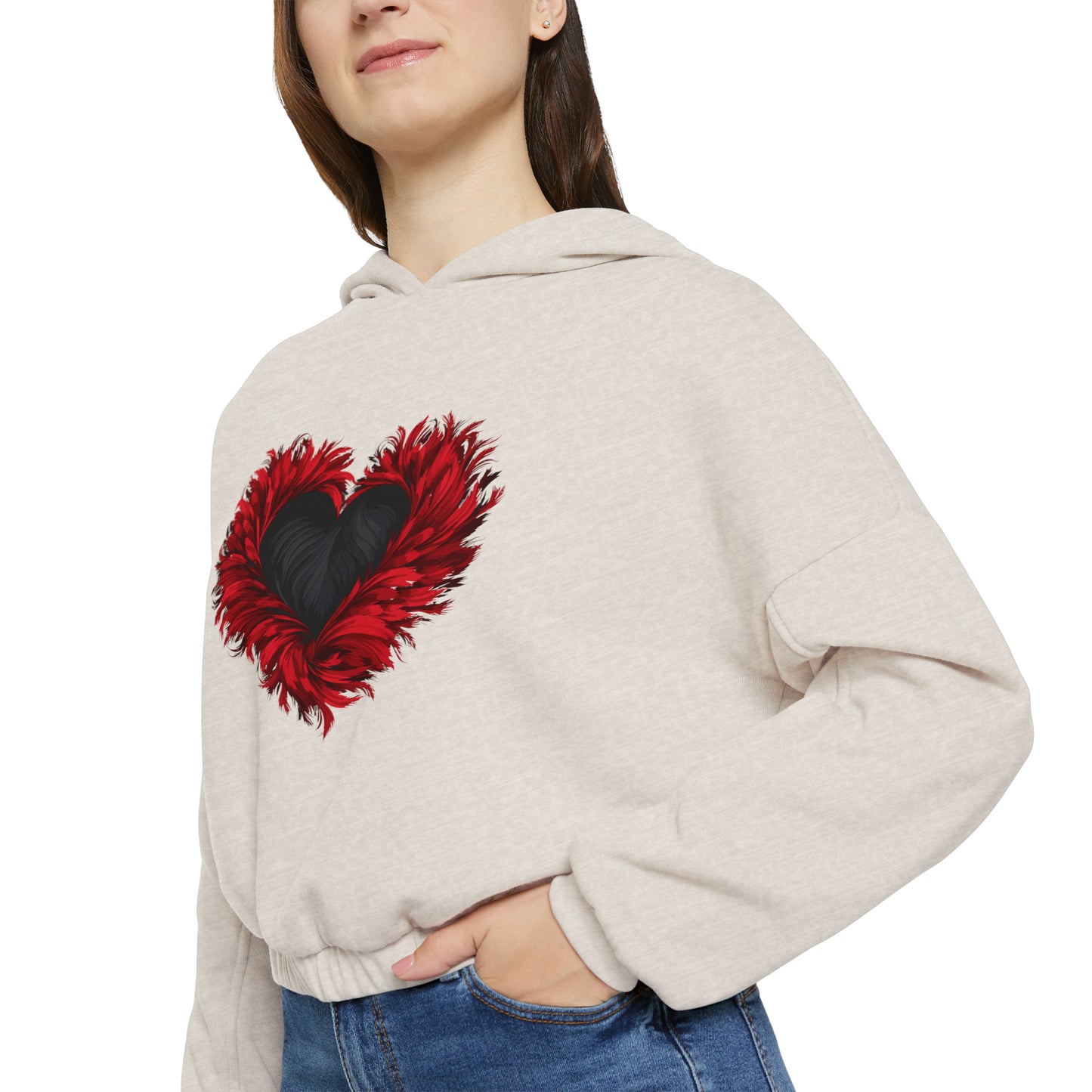 Valentine's best Gift, Women's Cinched Bottom Hoodie