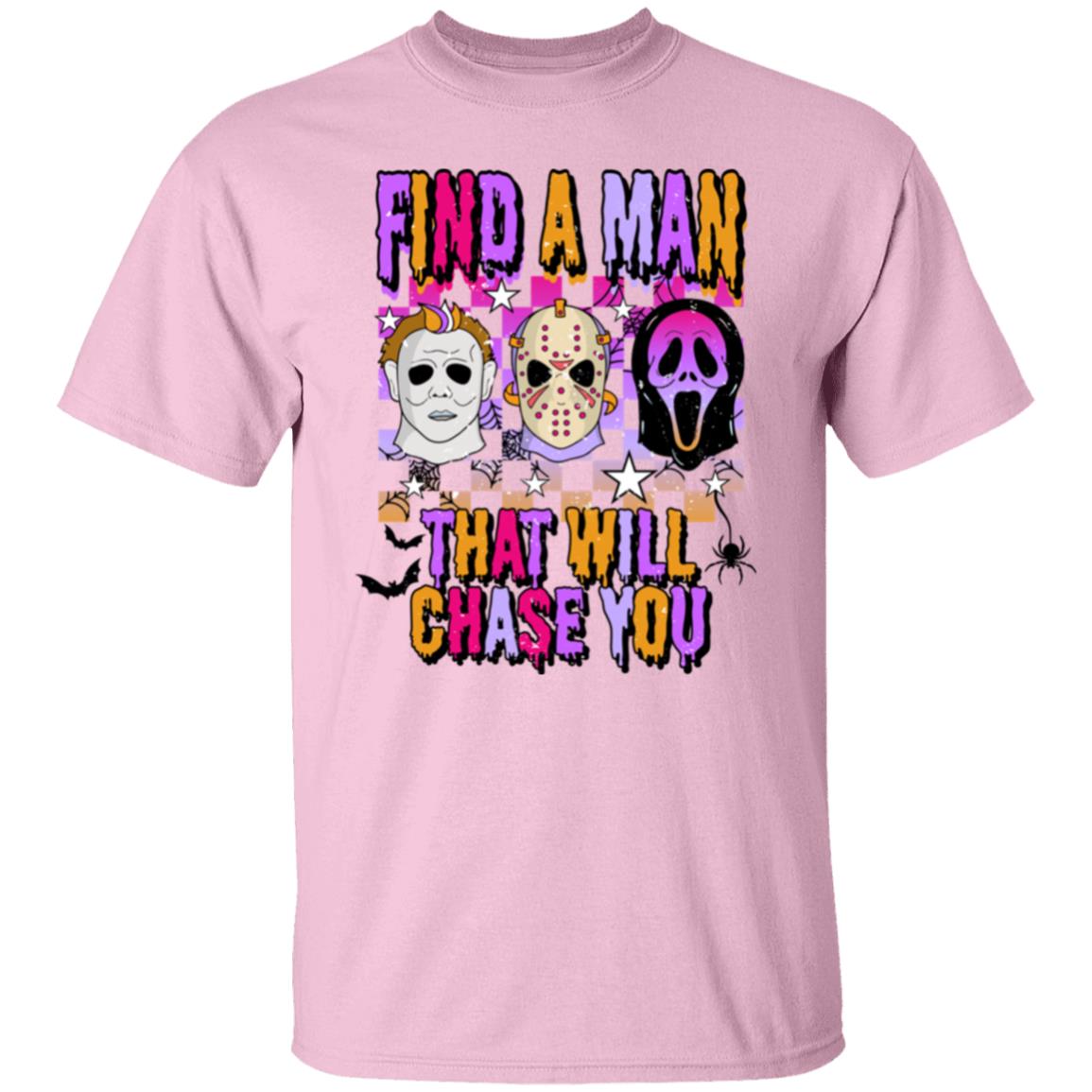Find A Man Retro Horror Halloween Shirt Spooky Vibes Trendy Halloween Shirt
