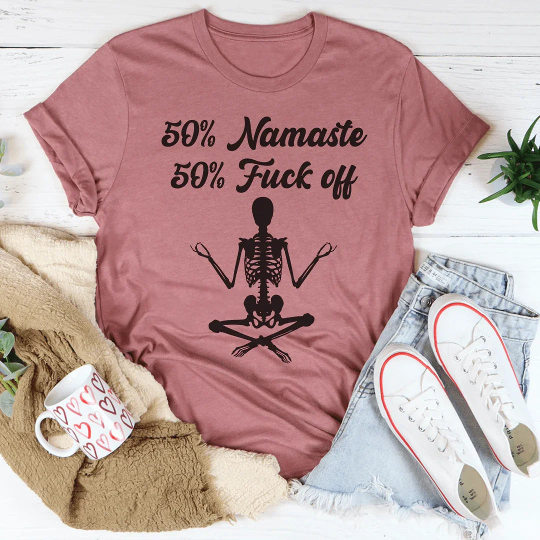 Namaste Tee Soft Lightweight Cotton T-Shirt Peachy Sunday