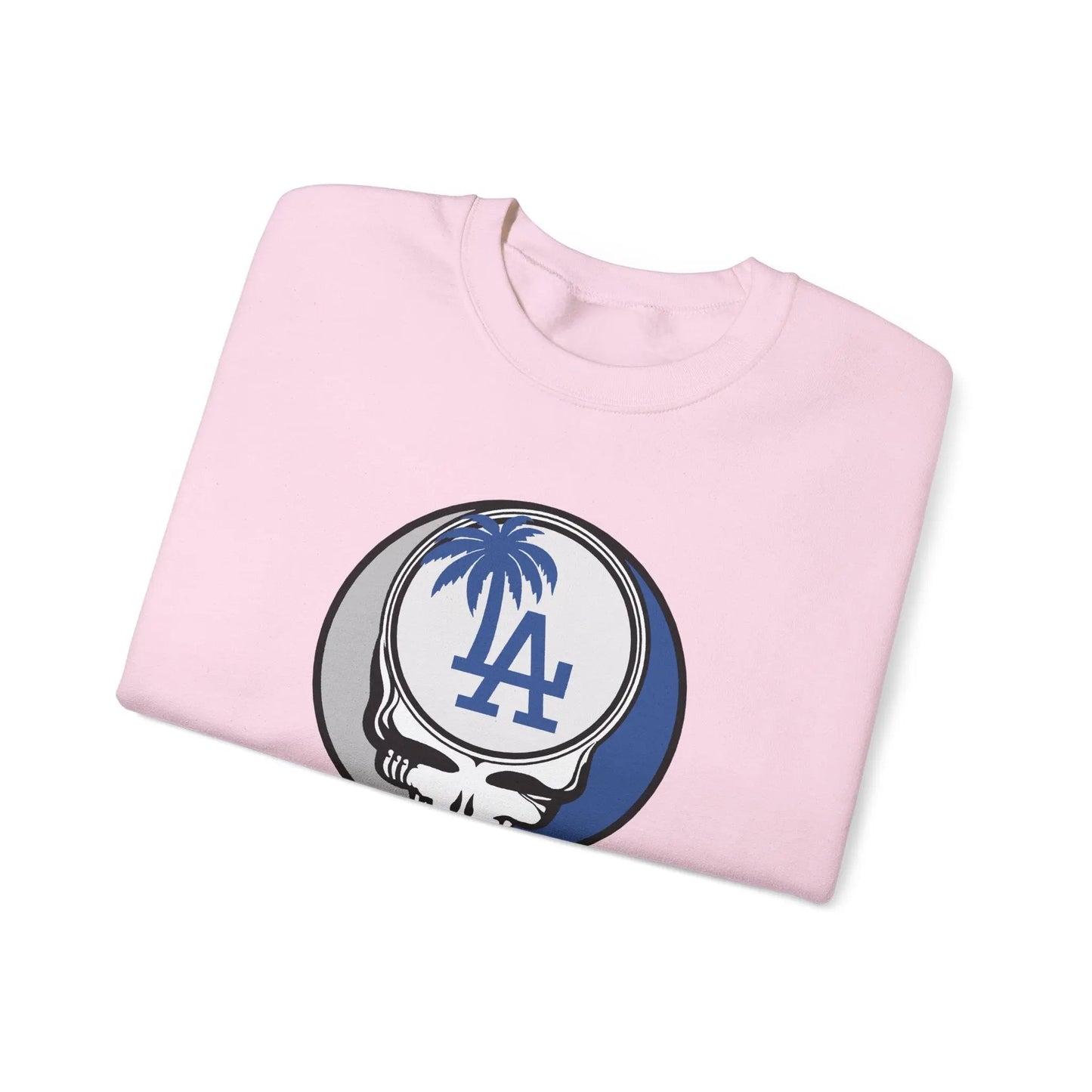 Grateful Dead Stealie Crewneck Sweatshirt Unisex Heavy Blend MLB The Ballpark Collection Los Angeles Baseball Edition