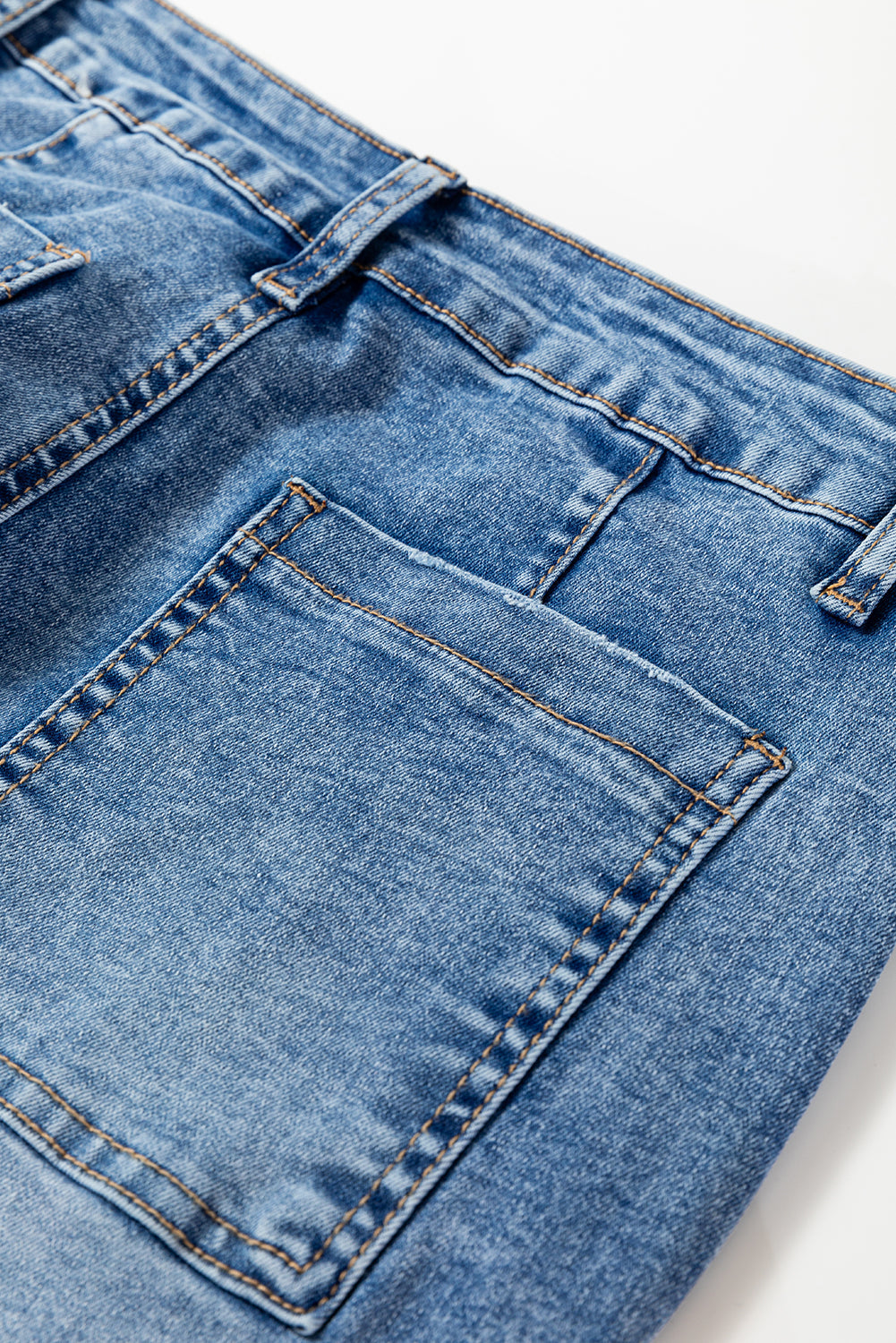 Dusk Blue High Waist Ankle Cropped Jeans
