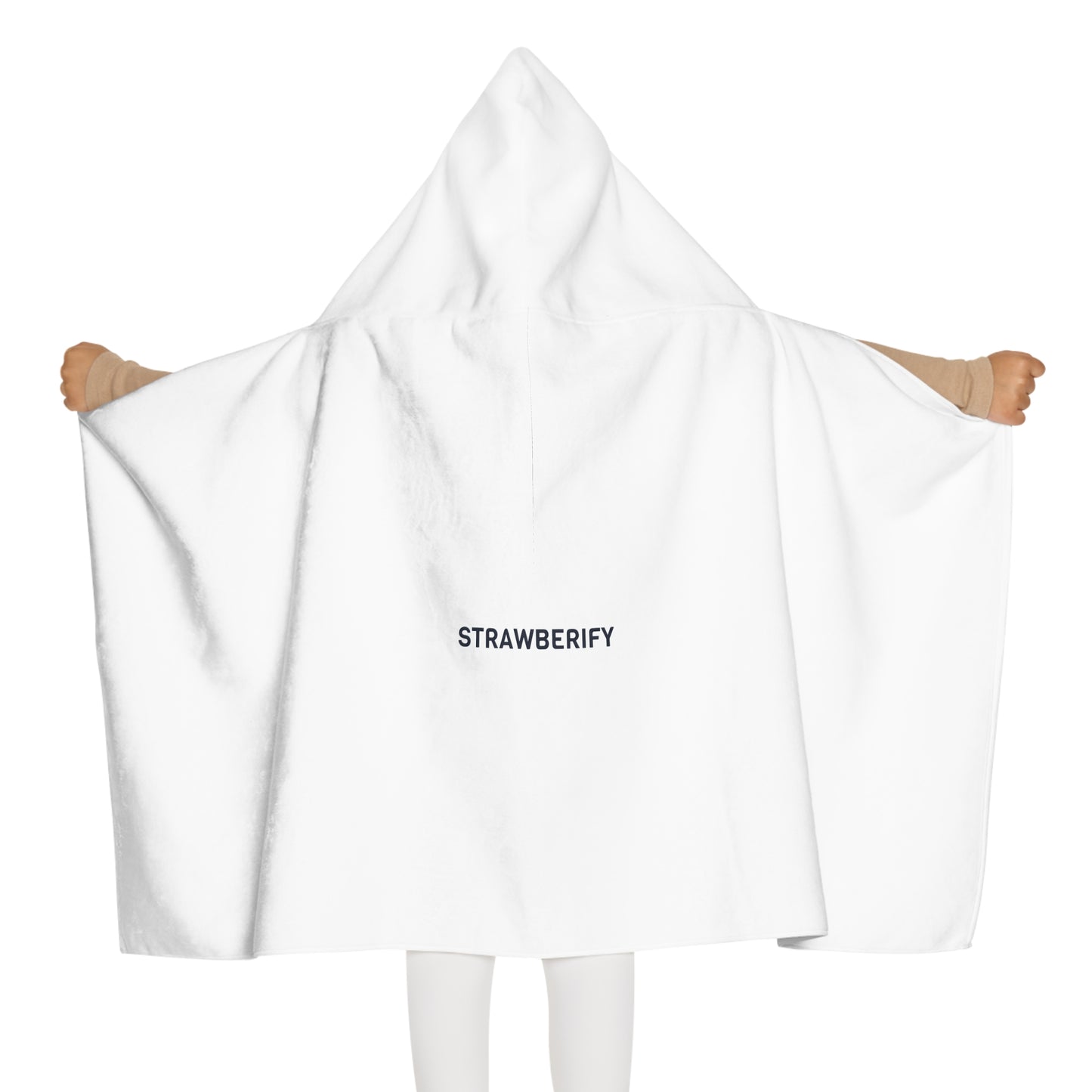 Cozy Youth Hooded Towel - Strawberify Design for Fun Bath Time