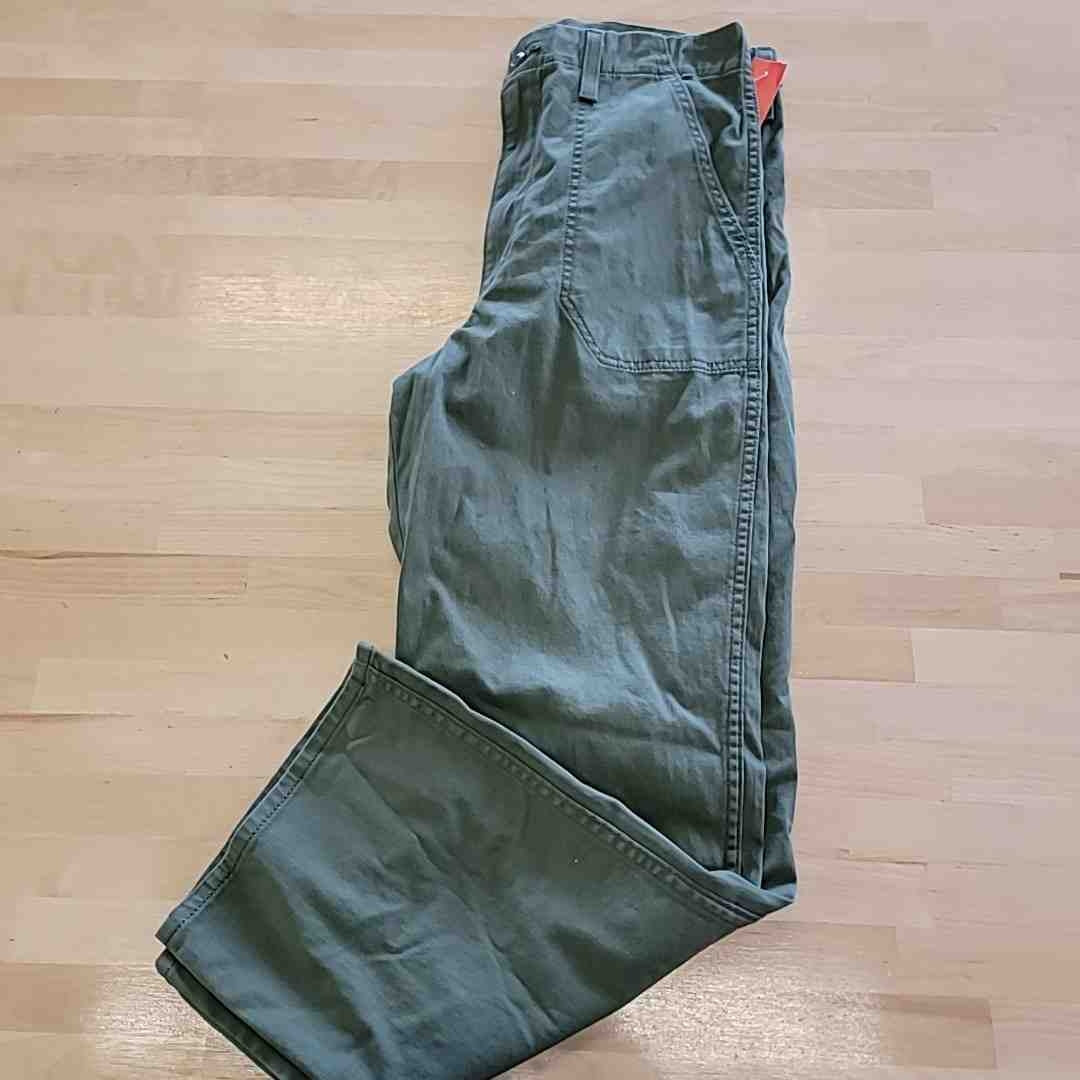 Levi Size 30 Green Surplus Straight Jeans Pants
