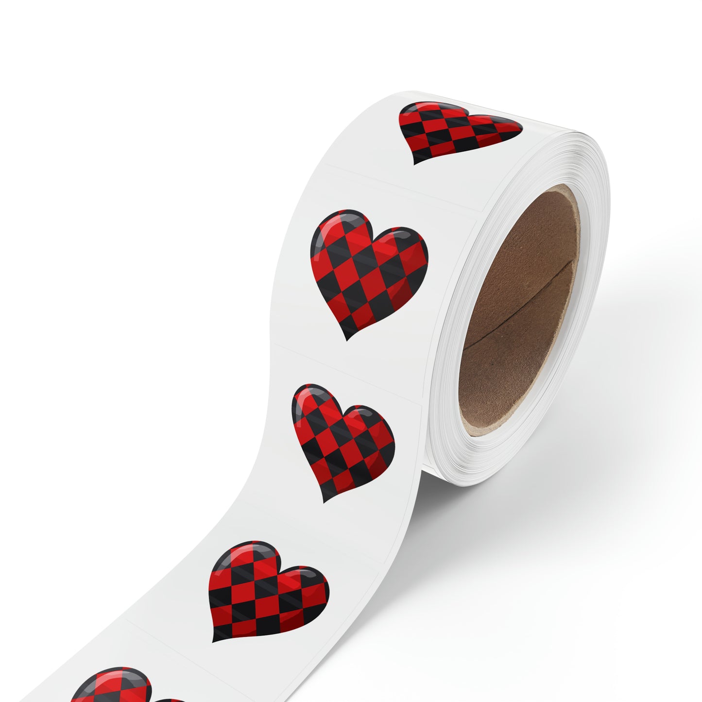 Valentine's heart shape Square Sticker Label Rolls