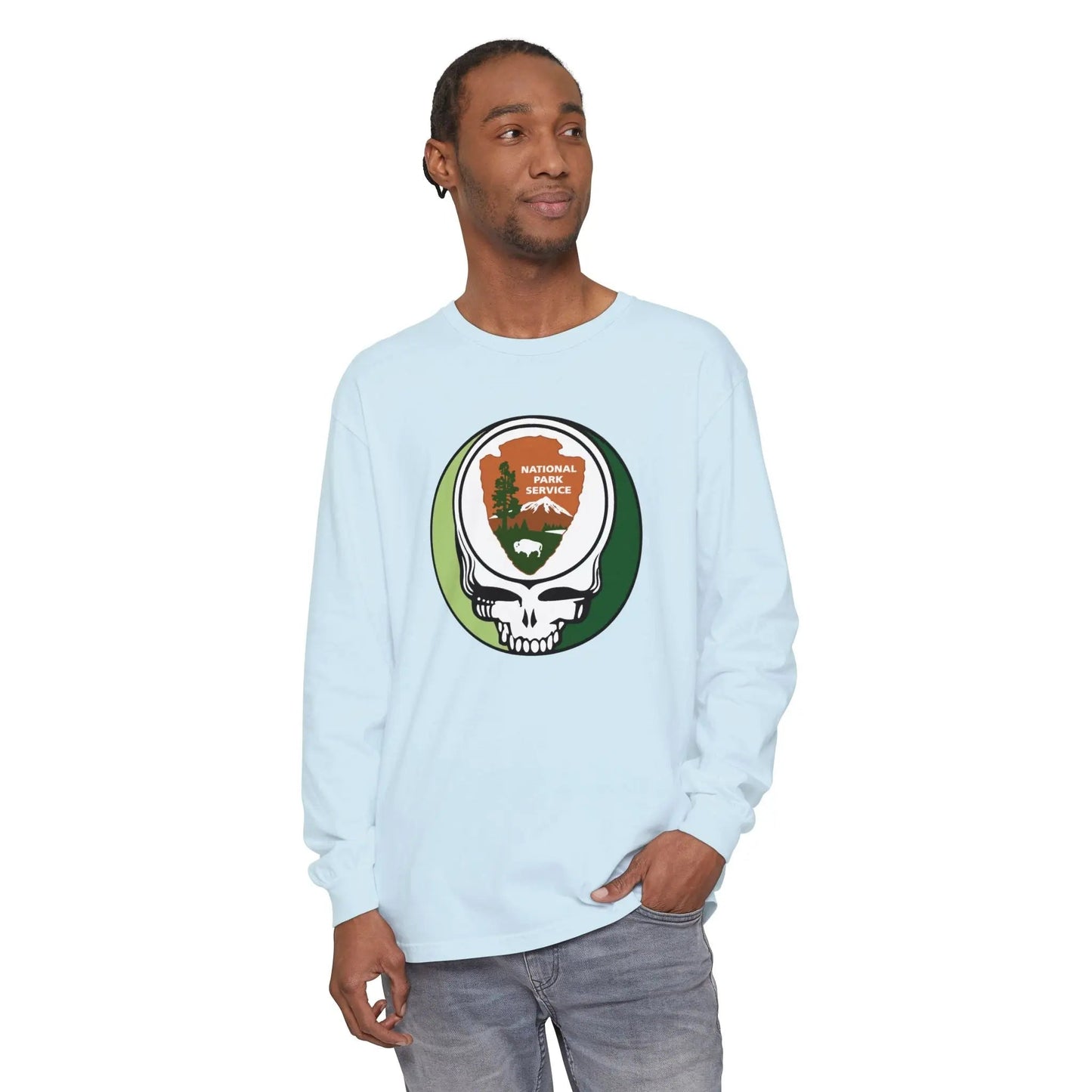 Garment-Dyed Long Sleeve T-Shirt Ring-Spun Cotton National Park Service Vineyard Collection