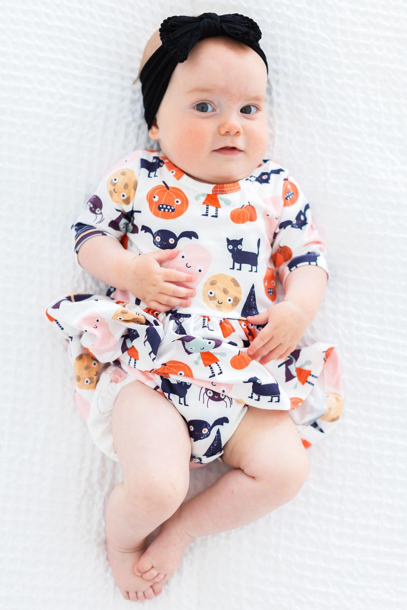 Twirl Bodysuit Baby Snap Closure Polyester Spandex Mila & Rose