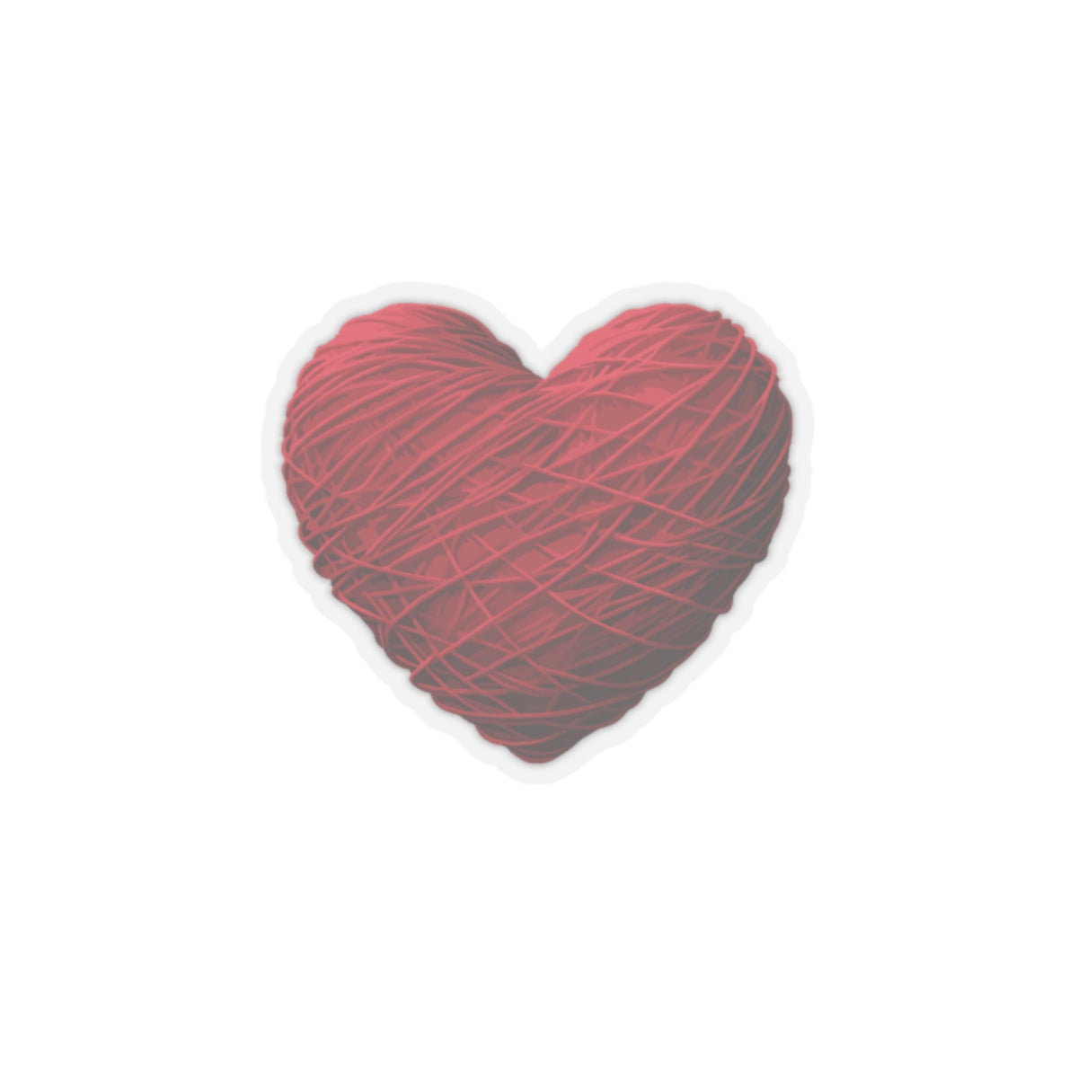 Valentine's Day Red heart shape Kiss-Cut Stickers
