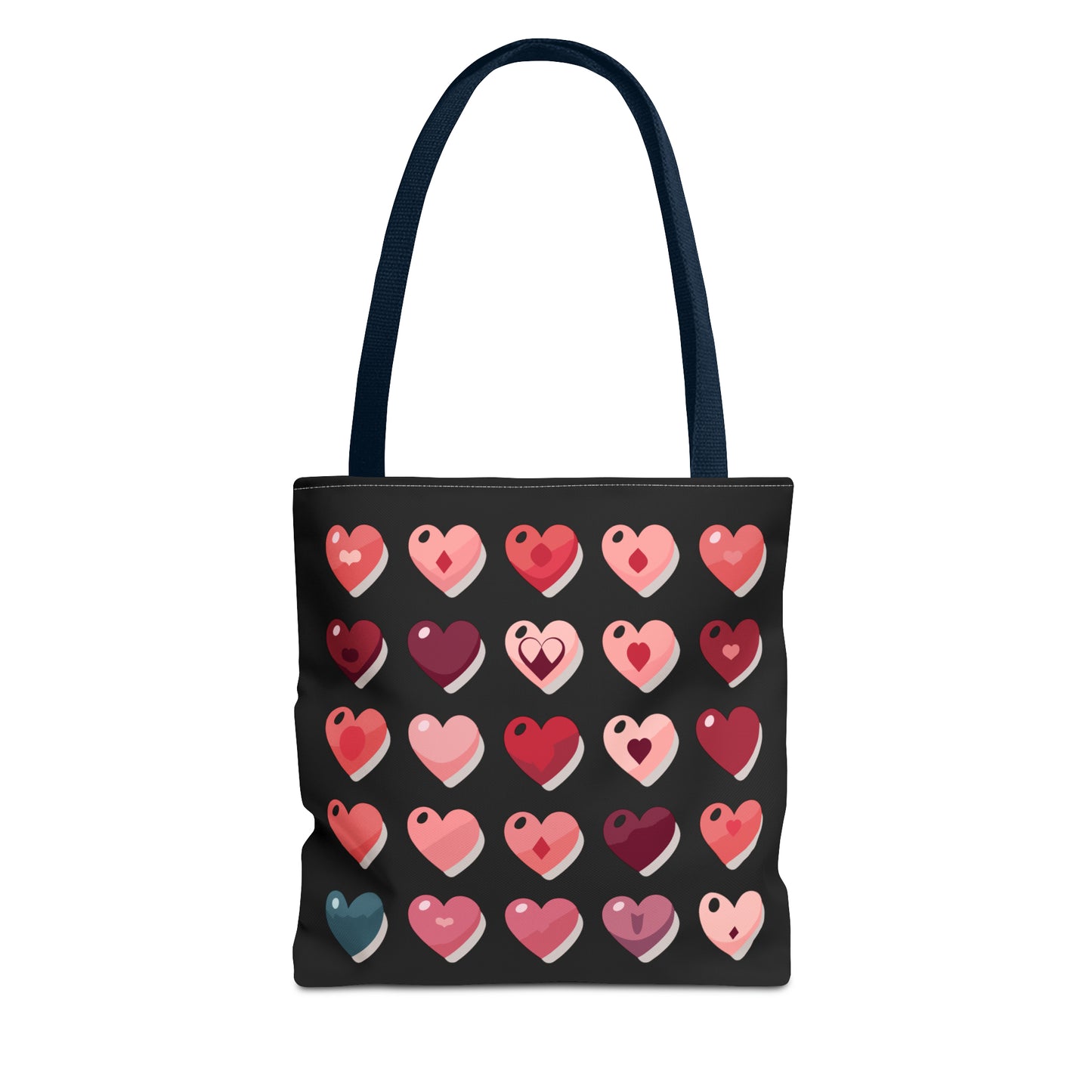 Valentine's black Tote Bag (AOP)