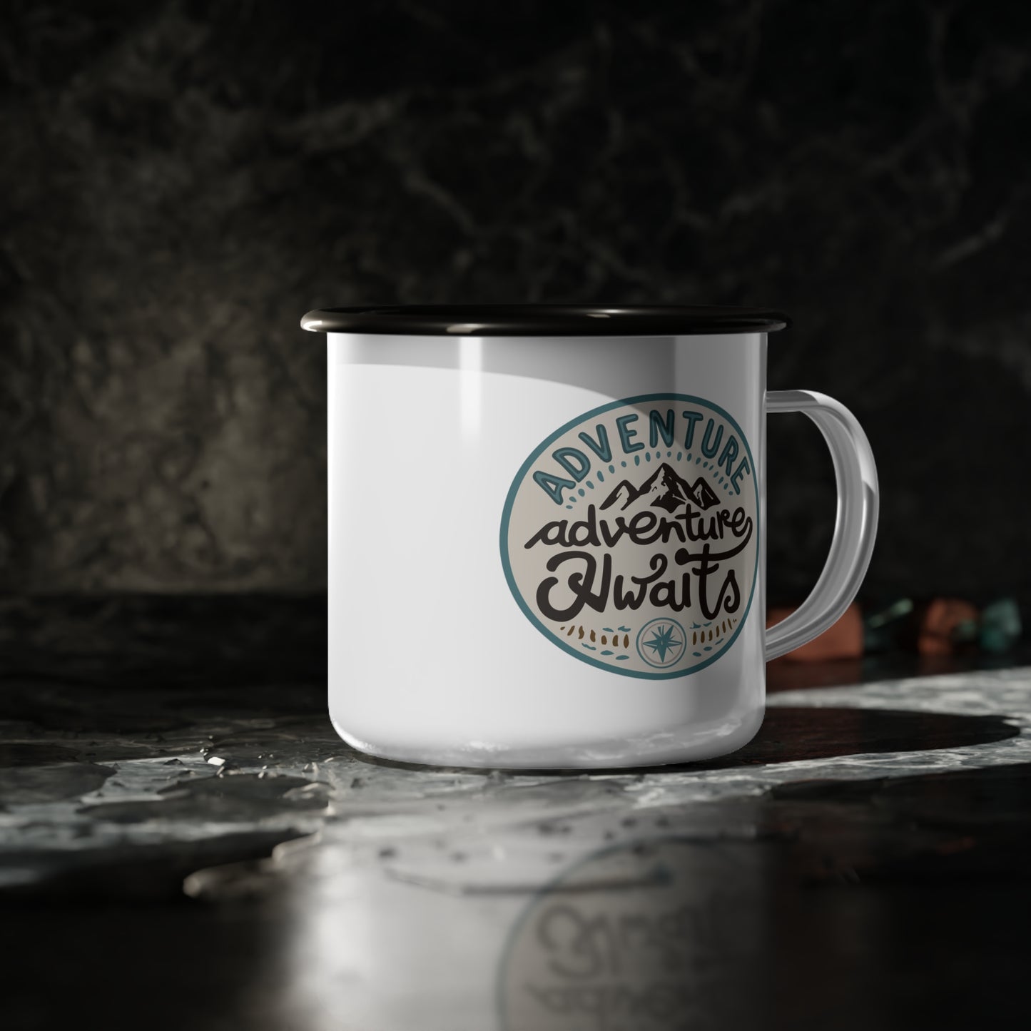 Enamel Camp Cup - Unique Adventure Awaits Travel Mug