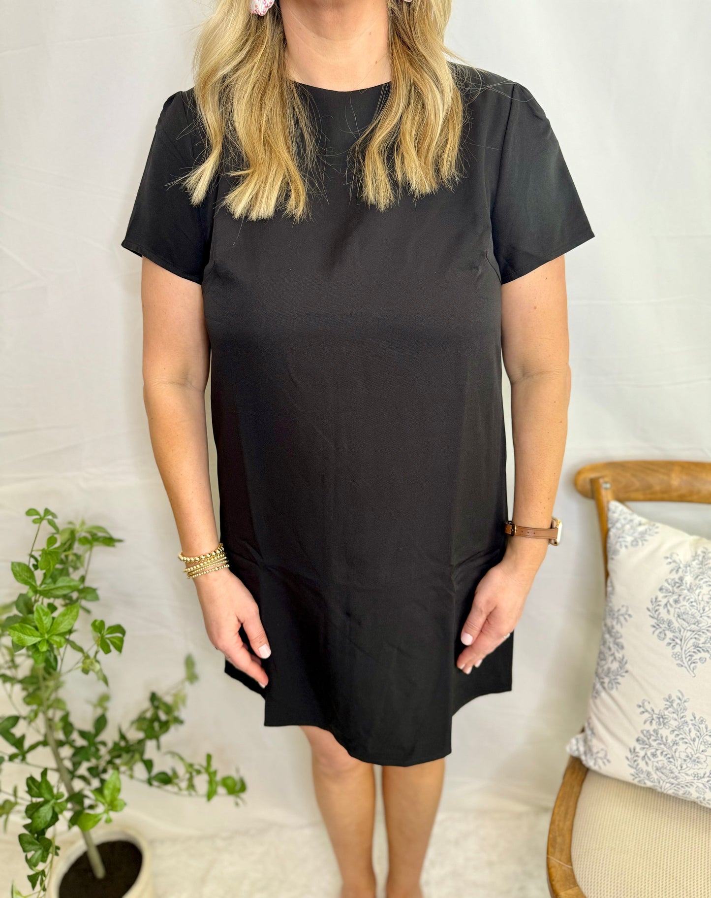 Slimming Black Shift Dress Sweet Jude Boutique