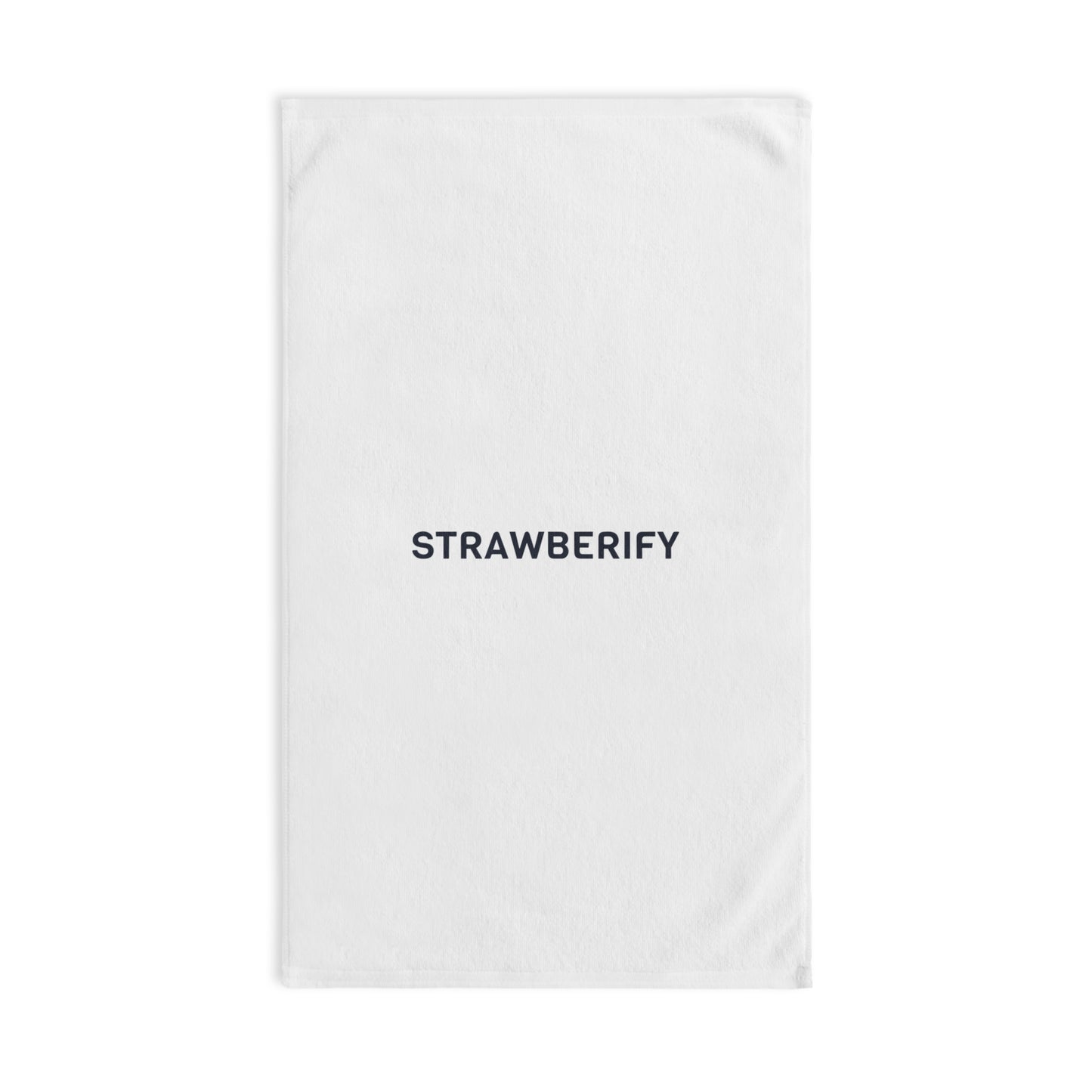 Stylish Hand Towel - 'Strawberify' Motivational Design