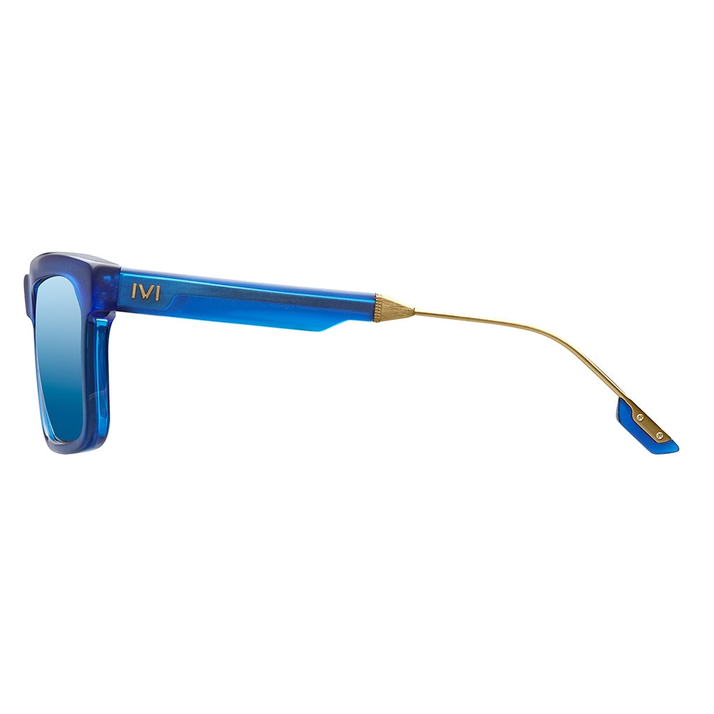 Matte Midway Blue Pacific Blue Flash Lens Sunglasses Deano IVI Vision