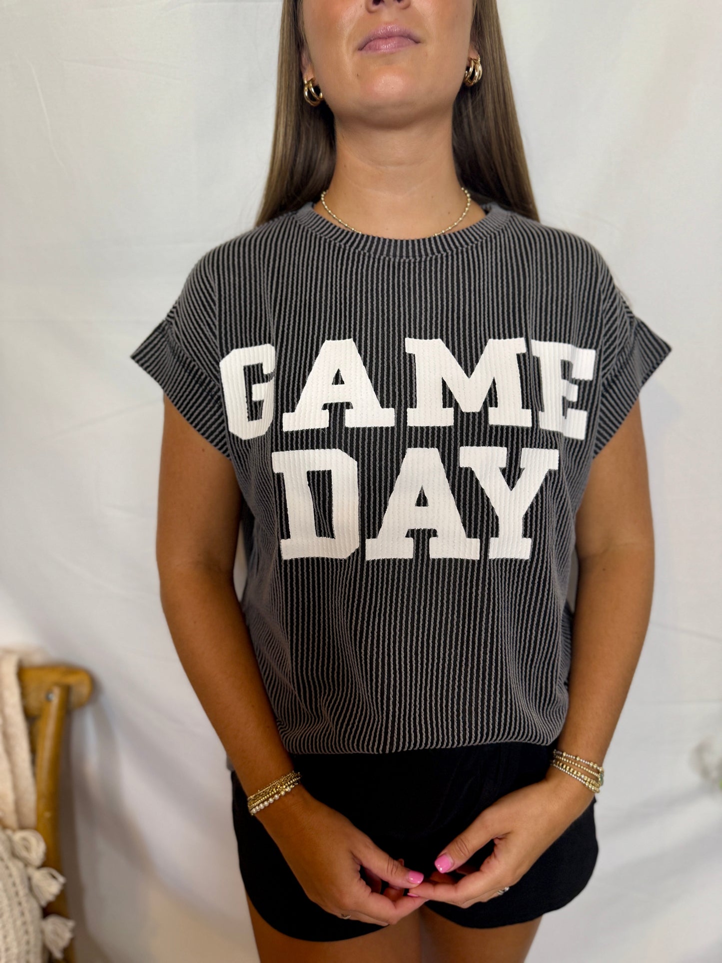 Ribbed Knit Game Day Top Gameday Sweet Jude Boutique