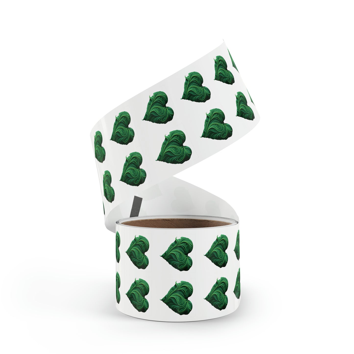 Valentine's day heart shape Square Sticker Label Rolls