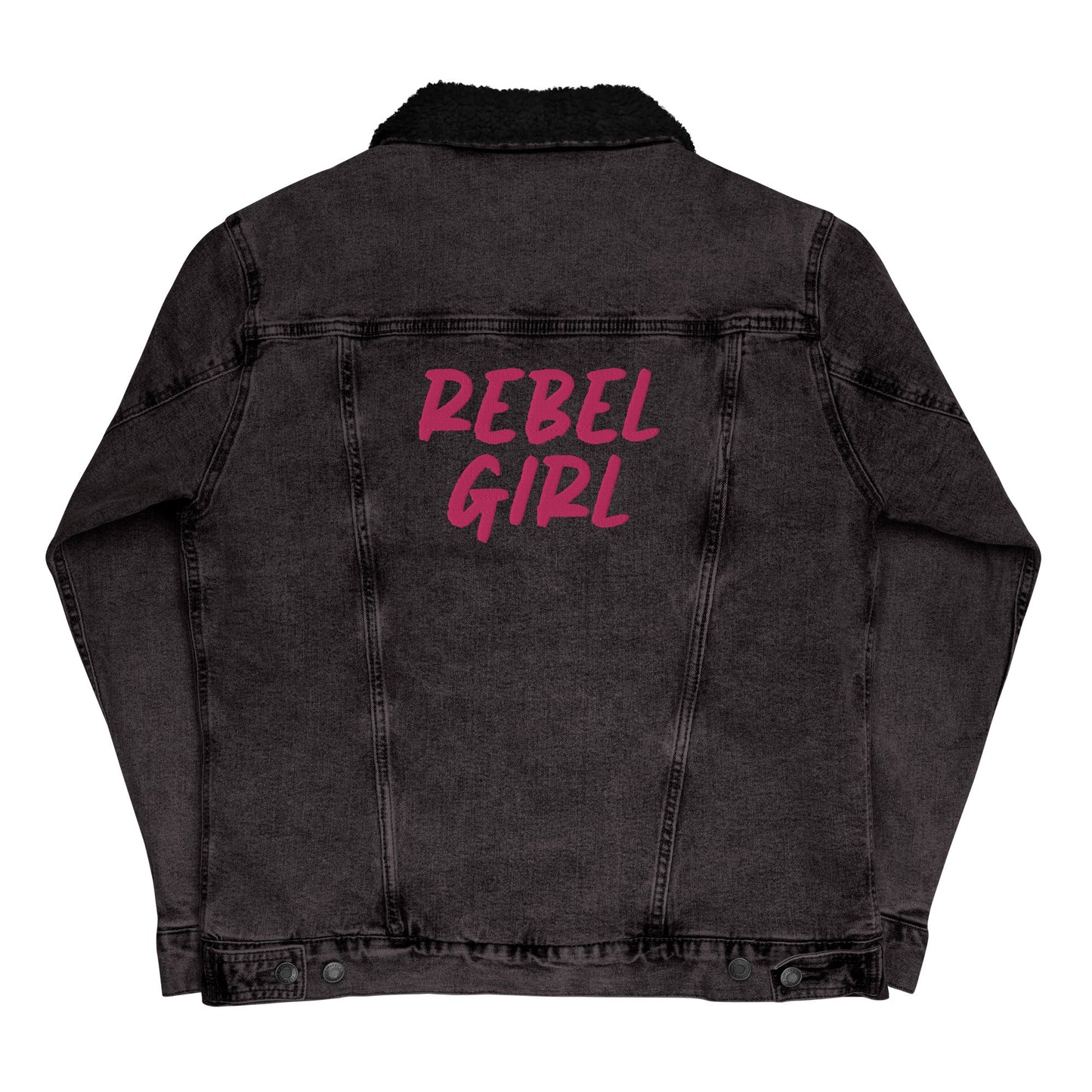 Denim Sherpa Lined Unisex Jacket REBEL GIRL