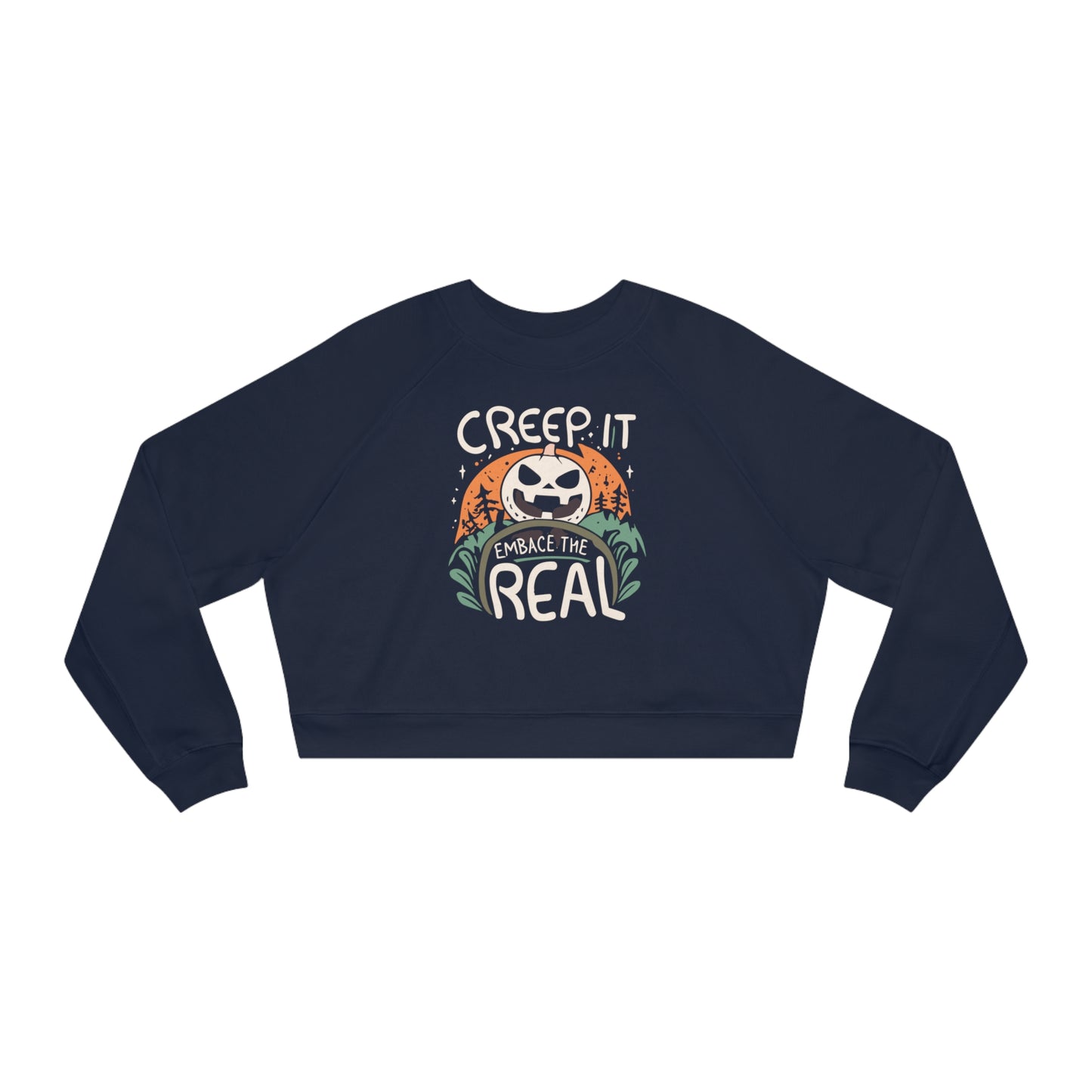 Creep It Real Halloween Sweatshirt, Unique Mushroom Costume & Spooky Season Halloween Sweatshirt
