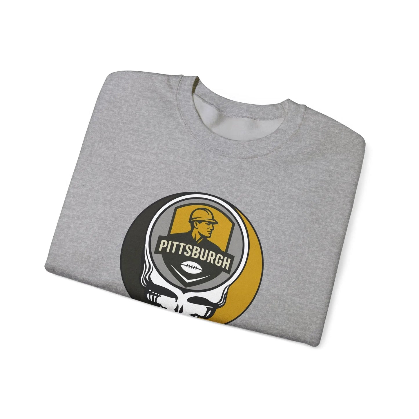Grateful Dead Stealie Crewneck Sweatshirt Unisex Heavy Blend NFL The Gridiron Collection Pittsburgh Steelers