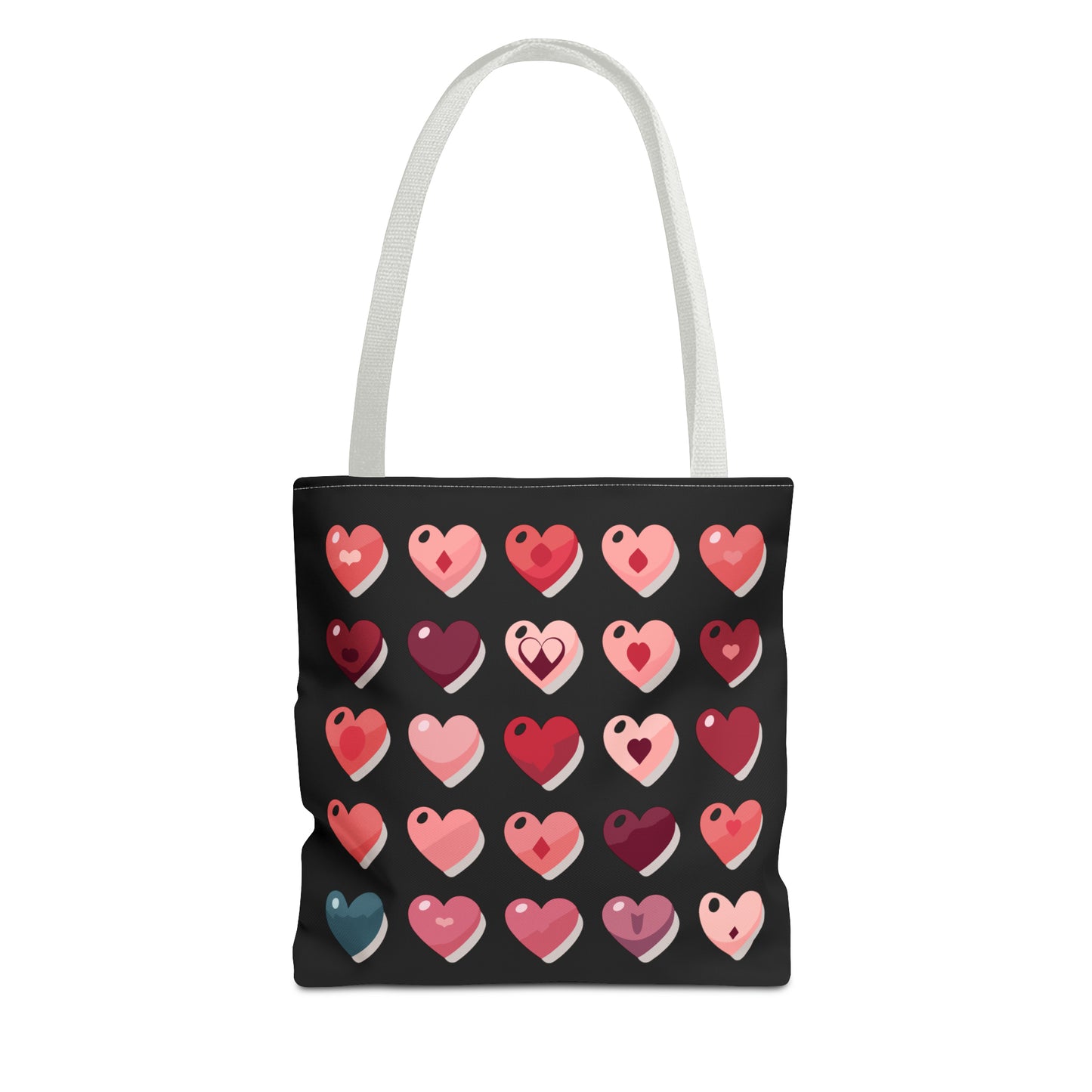 Valentine's black Tote Bag (AOP)