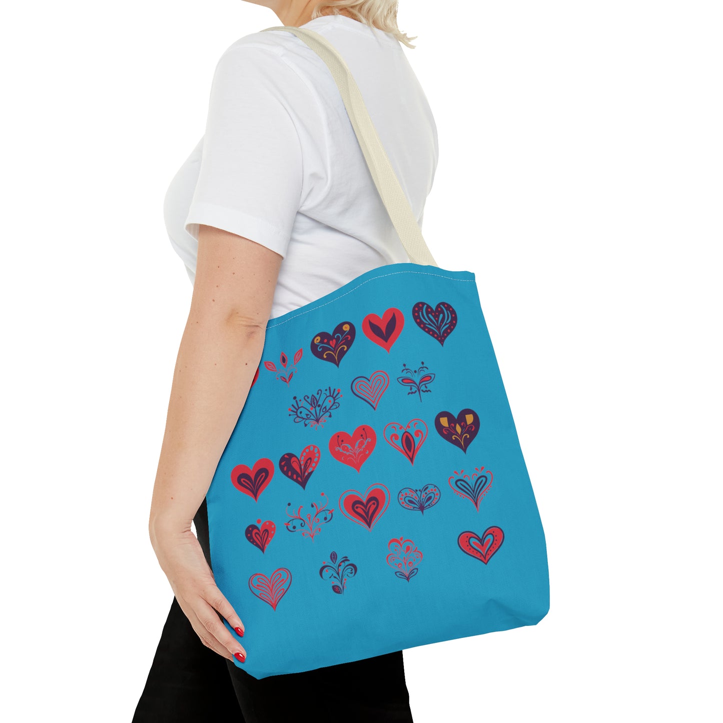 Valentine's Turquoise Tote Bag (AOP)