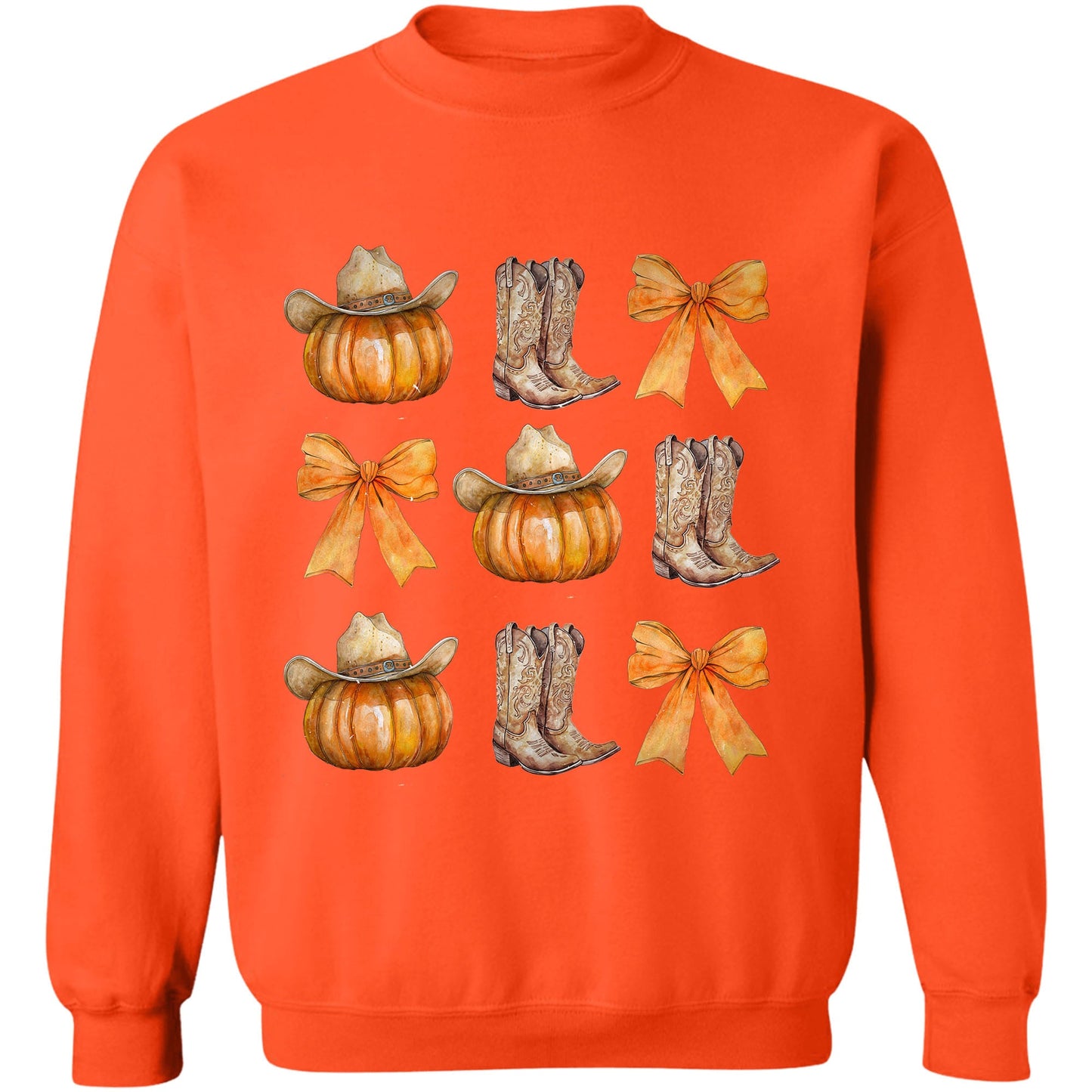 Western Fall Pumpkin Bowtie Shirt, Fall Season Shirt, Fall Autumn Shirt, Halloween Shirt, Halloween Sweatshirt T1340