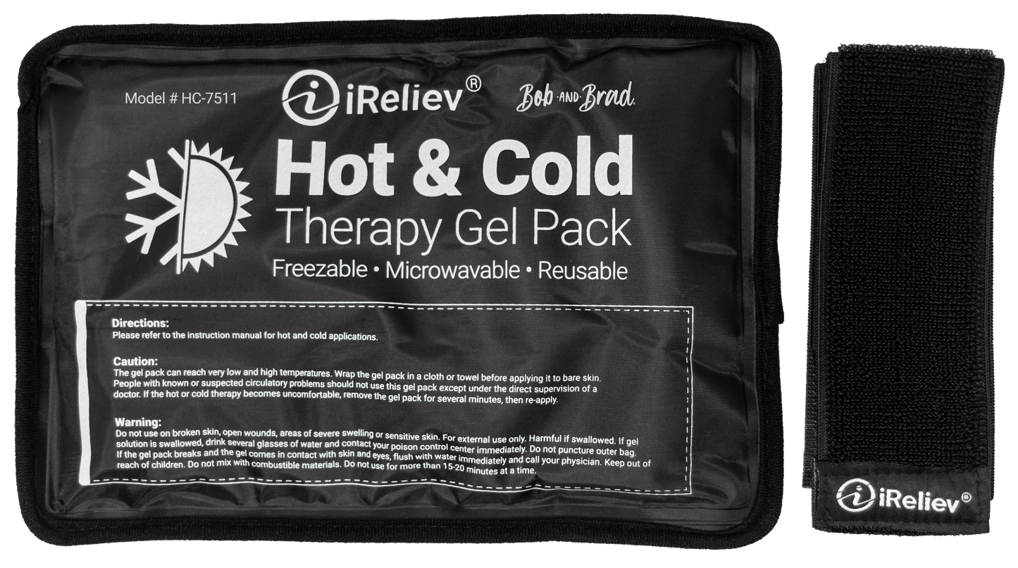 Reusable Hot and Cold Therapy Gel Pack with Securement Straps