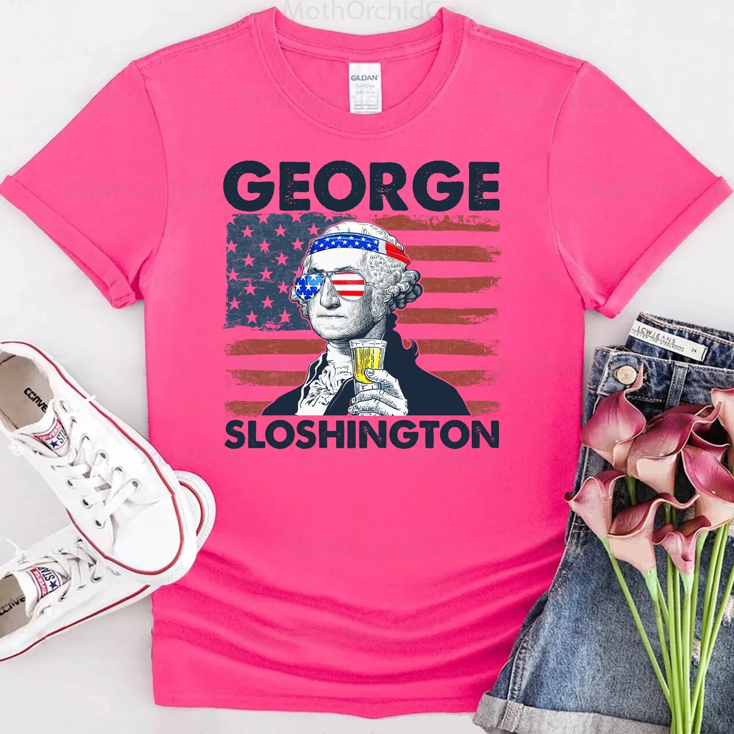 George Sloshington 4th of July Drinking Party Shirt