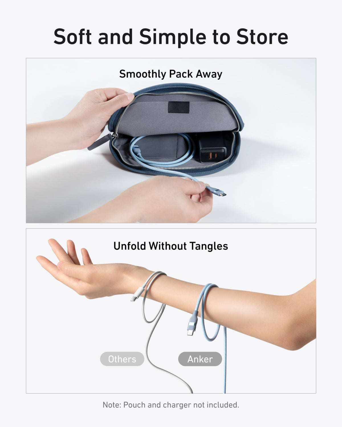 Anker 240W Upcycled-Braided USB-C to USB-C Cable (3 ft / 6 ft)