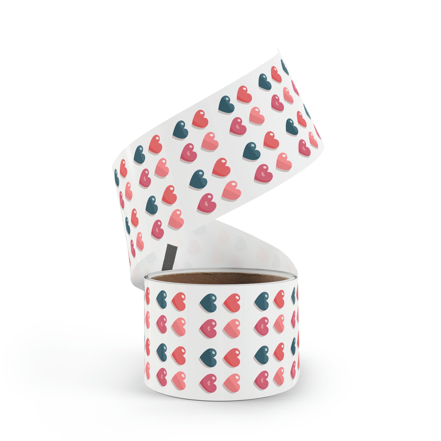 Valentine's day four hearts Square Sticker Label Rolls