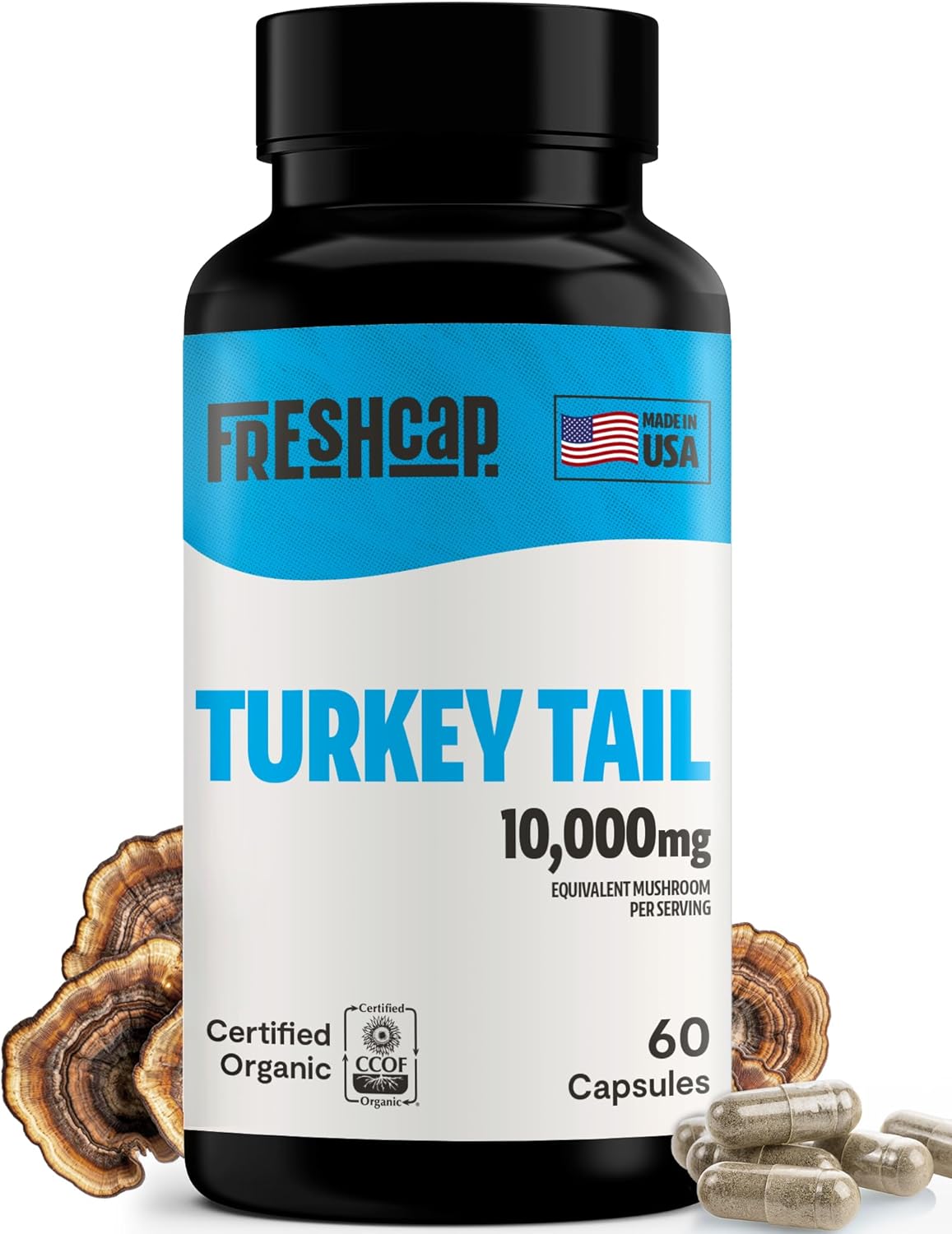 Turkey Tail Mushroom Extract Capsules Premium Supplement