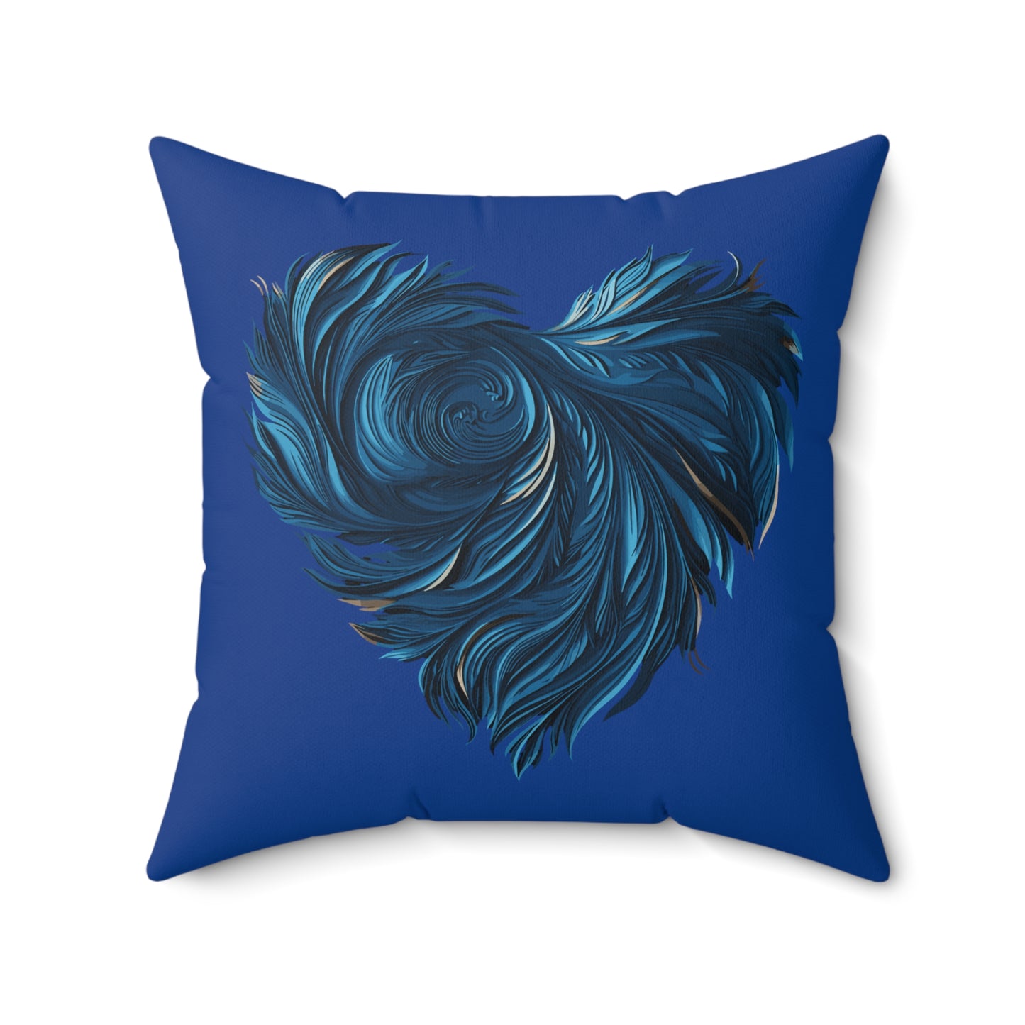 Valentine's day best home decor Dark blue Spun Polyester Square Pillow
